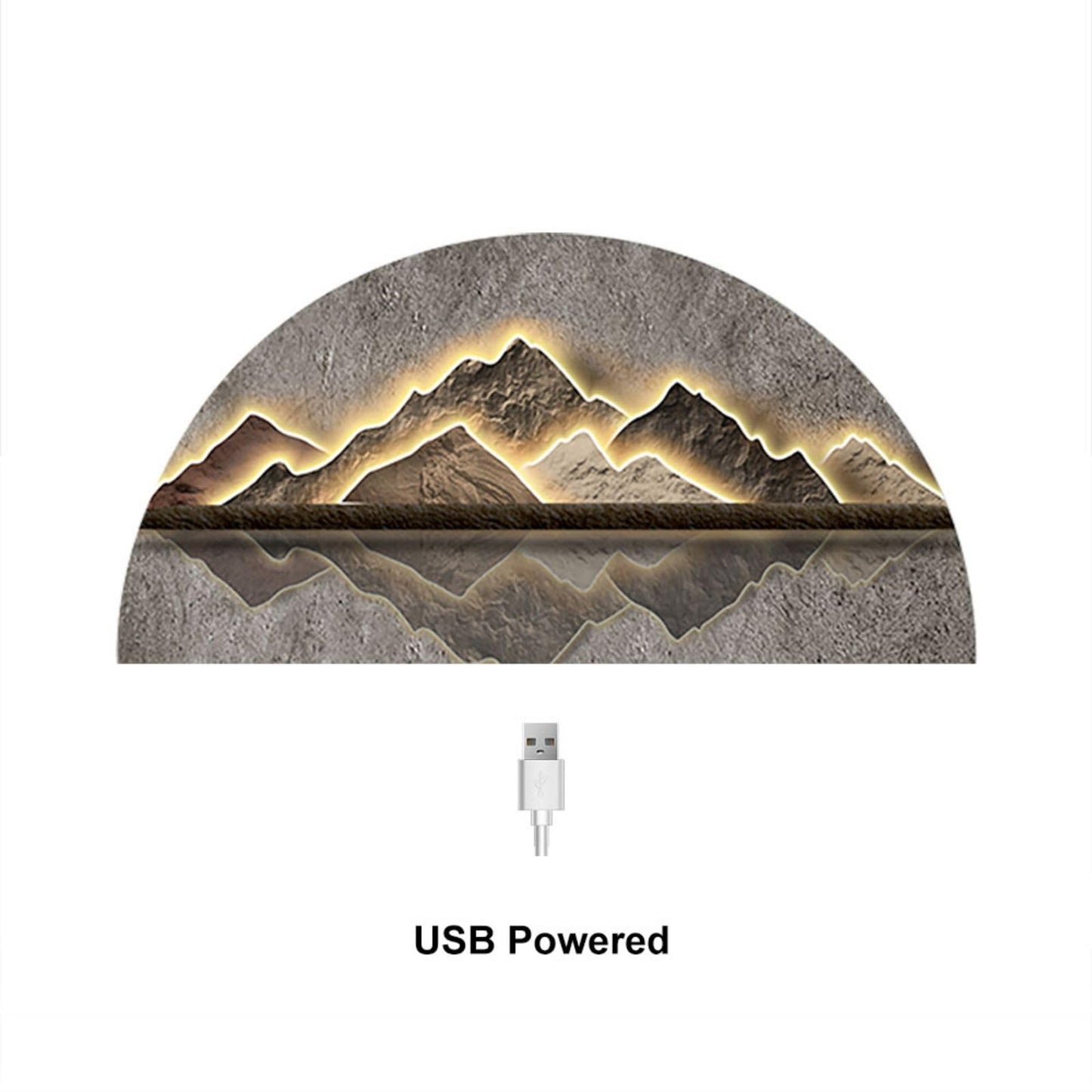 Homary LED Mountain Wall Art 49.2"