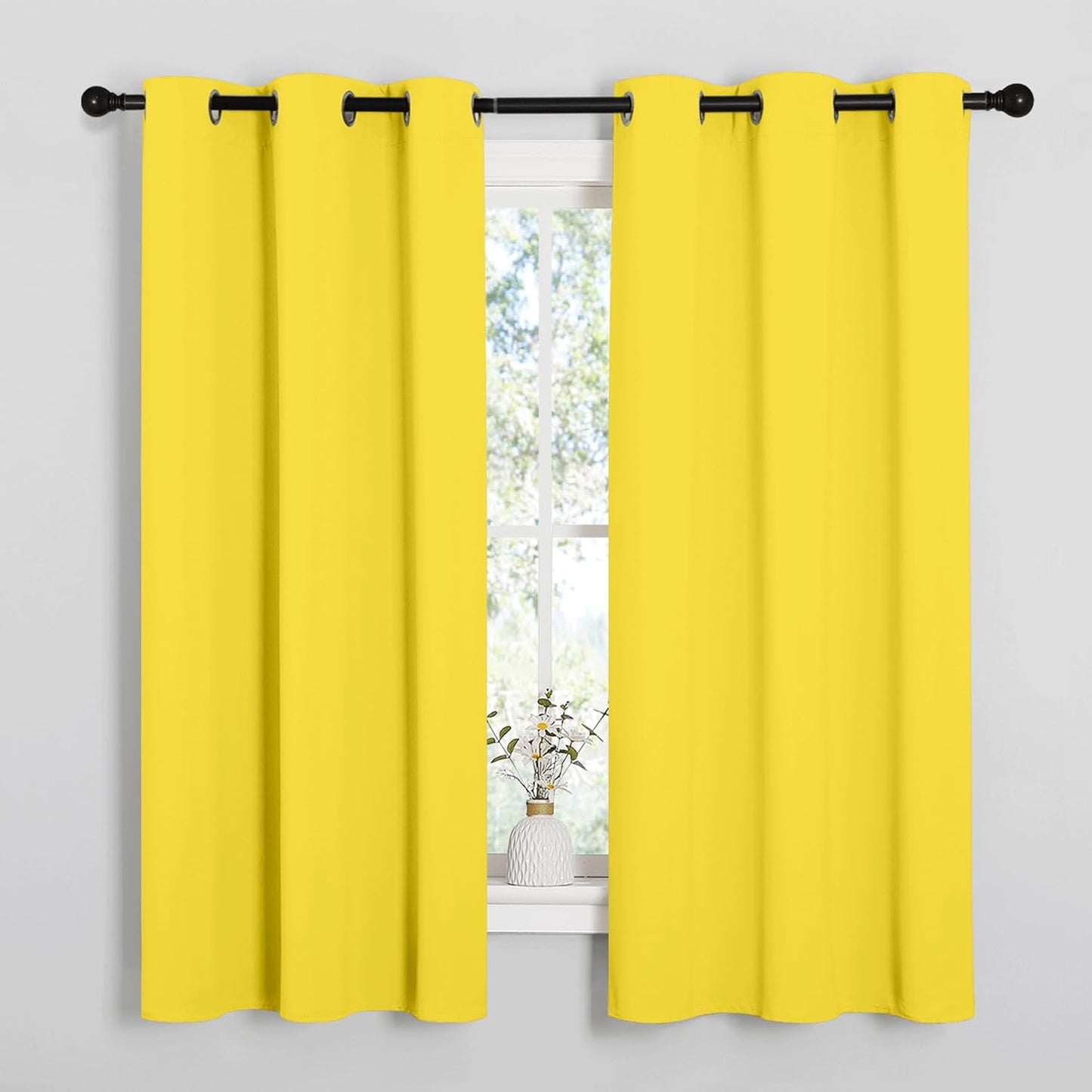 NICETOWN Blackout Curtains 42x63" Black
