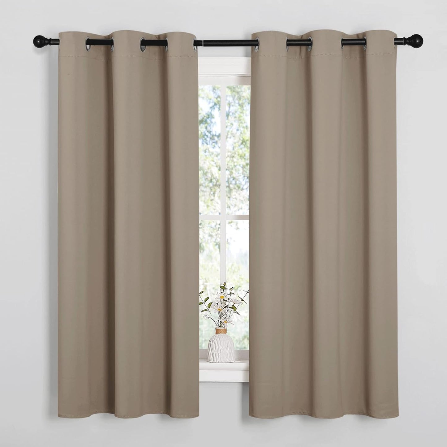 NICETOWN Blackout Curtains 42x63" Black