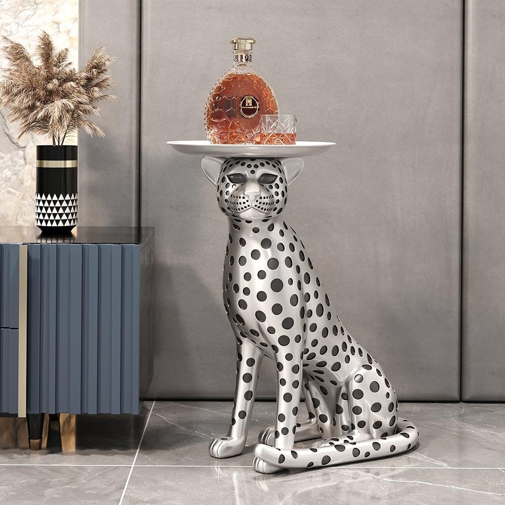 LOVEDIMA Gold Panther Statue 24.2"