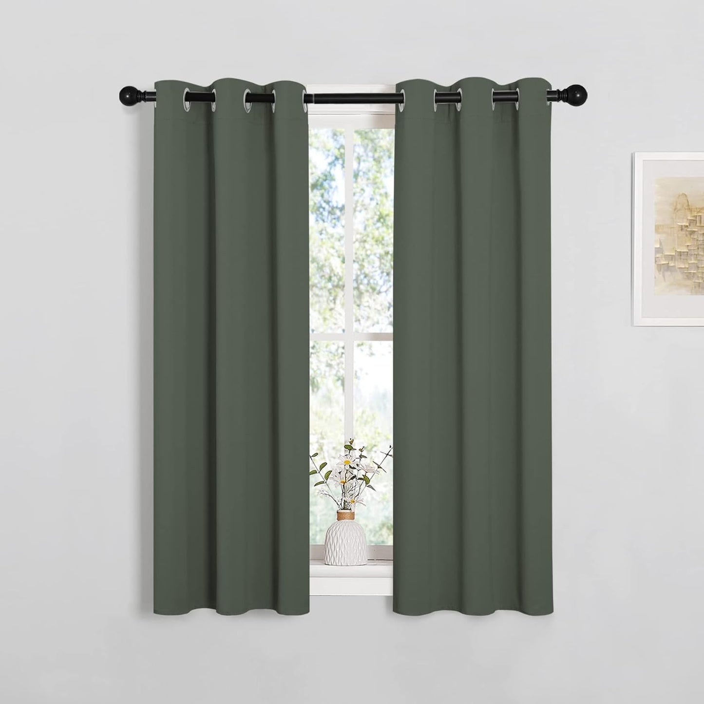NICETOWN Blackout Curtains 42x63" Black
