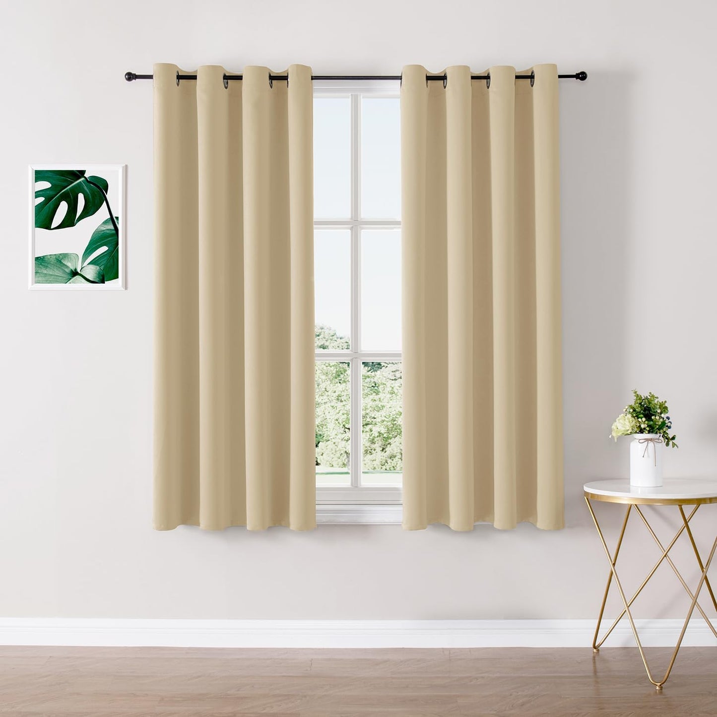 ChrisDowa Blackout Curtains 42x63" Grey, 2 Panels