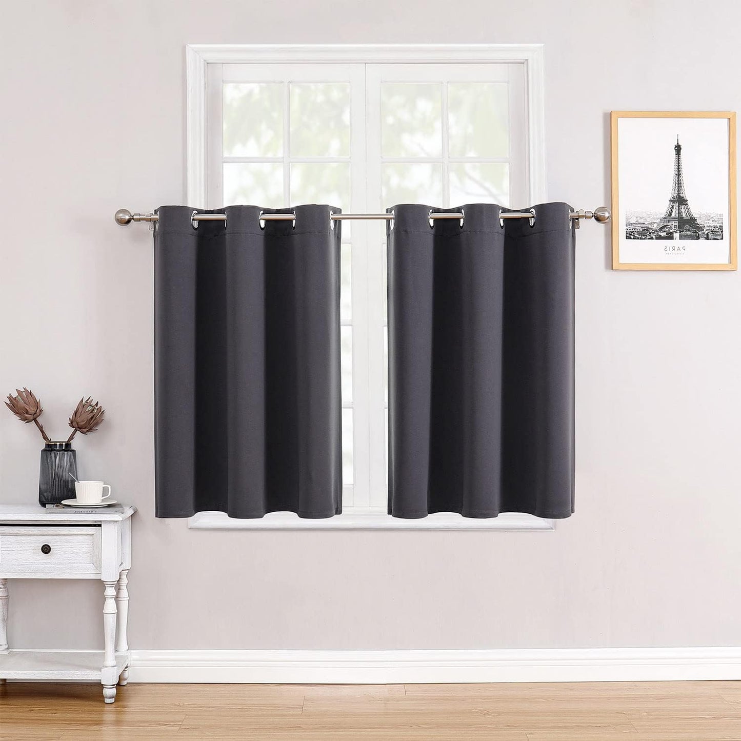 ChrisDowa Blackout Curtains 42x63" Grey, 2 Panels