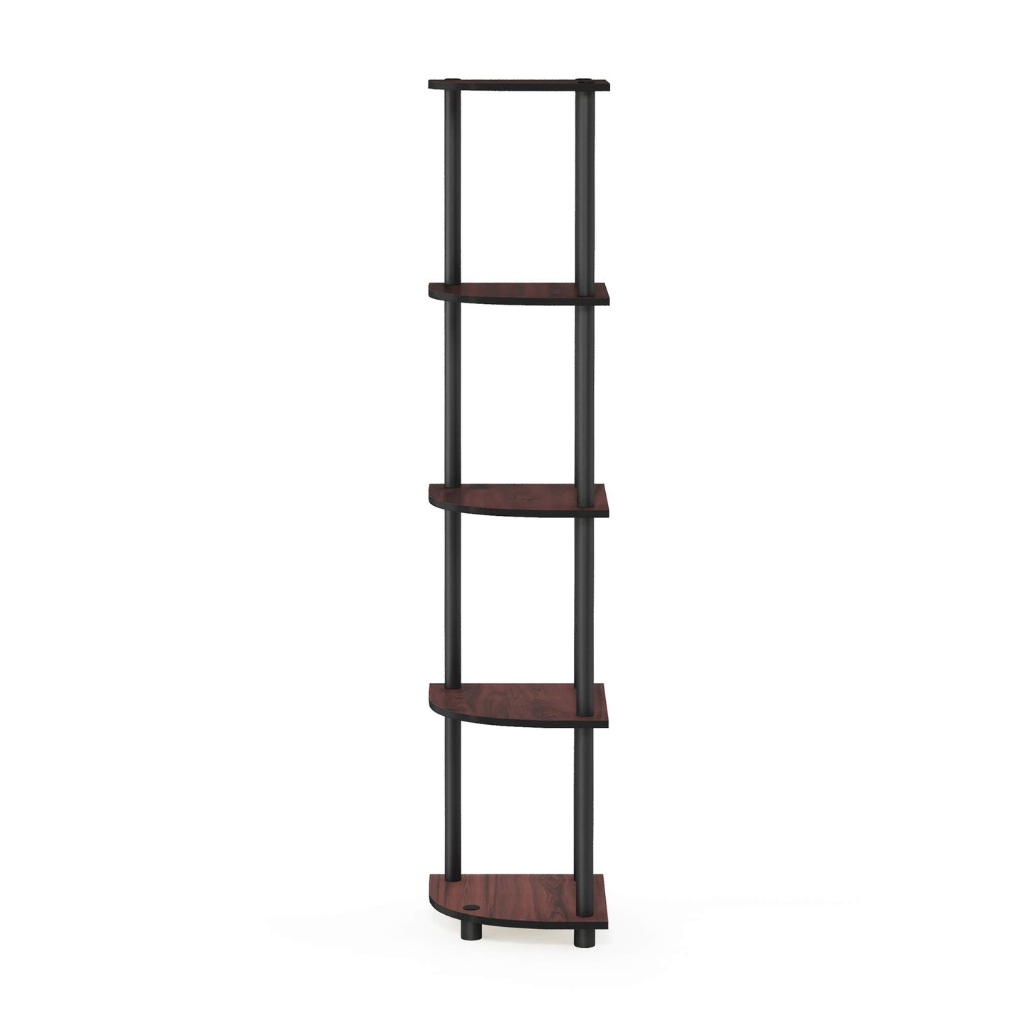 Furinno 5-Tier Corner Shelf, Espresso/Black