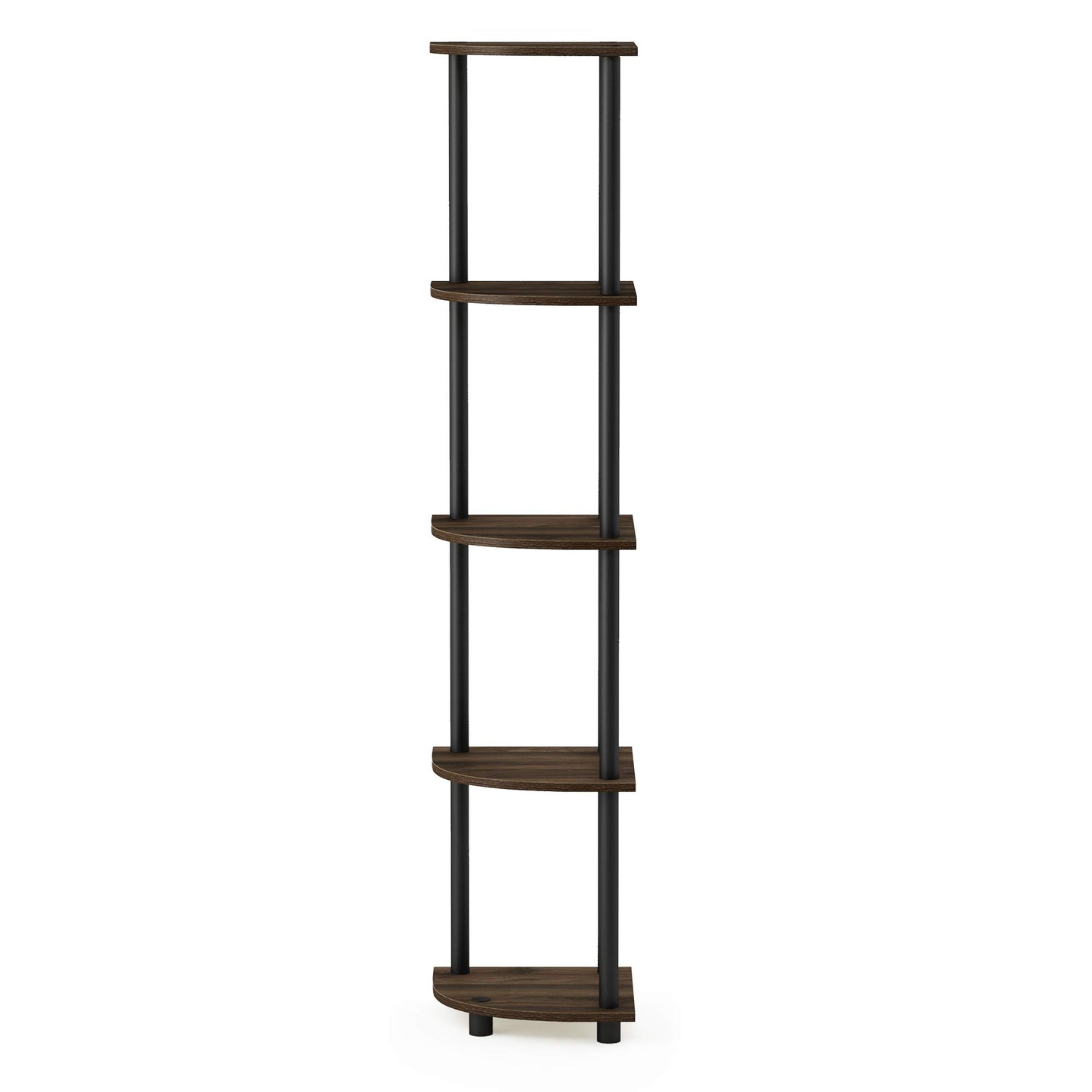Furinno 5-Tier Corner Shelf, Espresso/Black