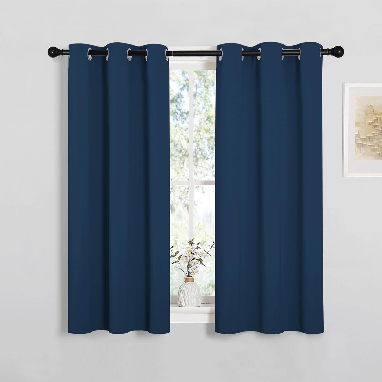 NICETOWN Blackout Curtains 42x63" Black