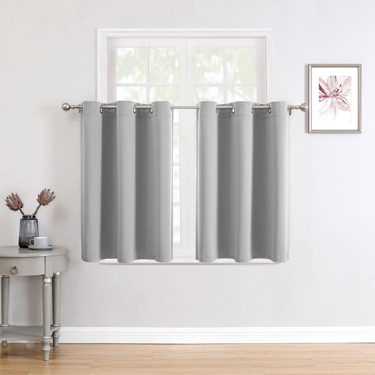 ChrisDowa Blackout Curtains 42x63" Grey, 2 Panels