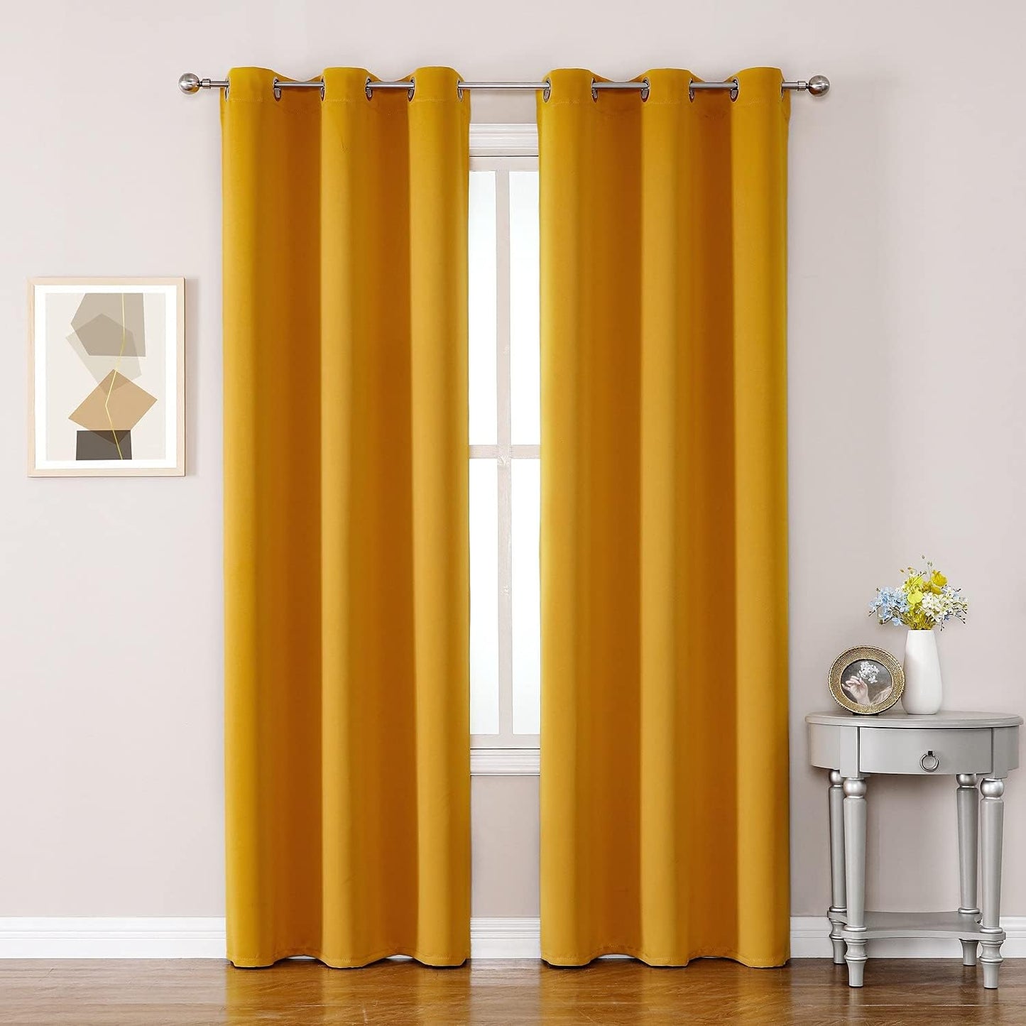 ChrisDowa Blackout Curtains 42x63" Grey, 2 Panels