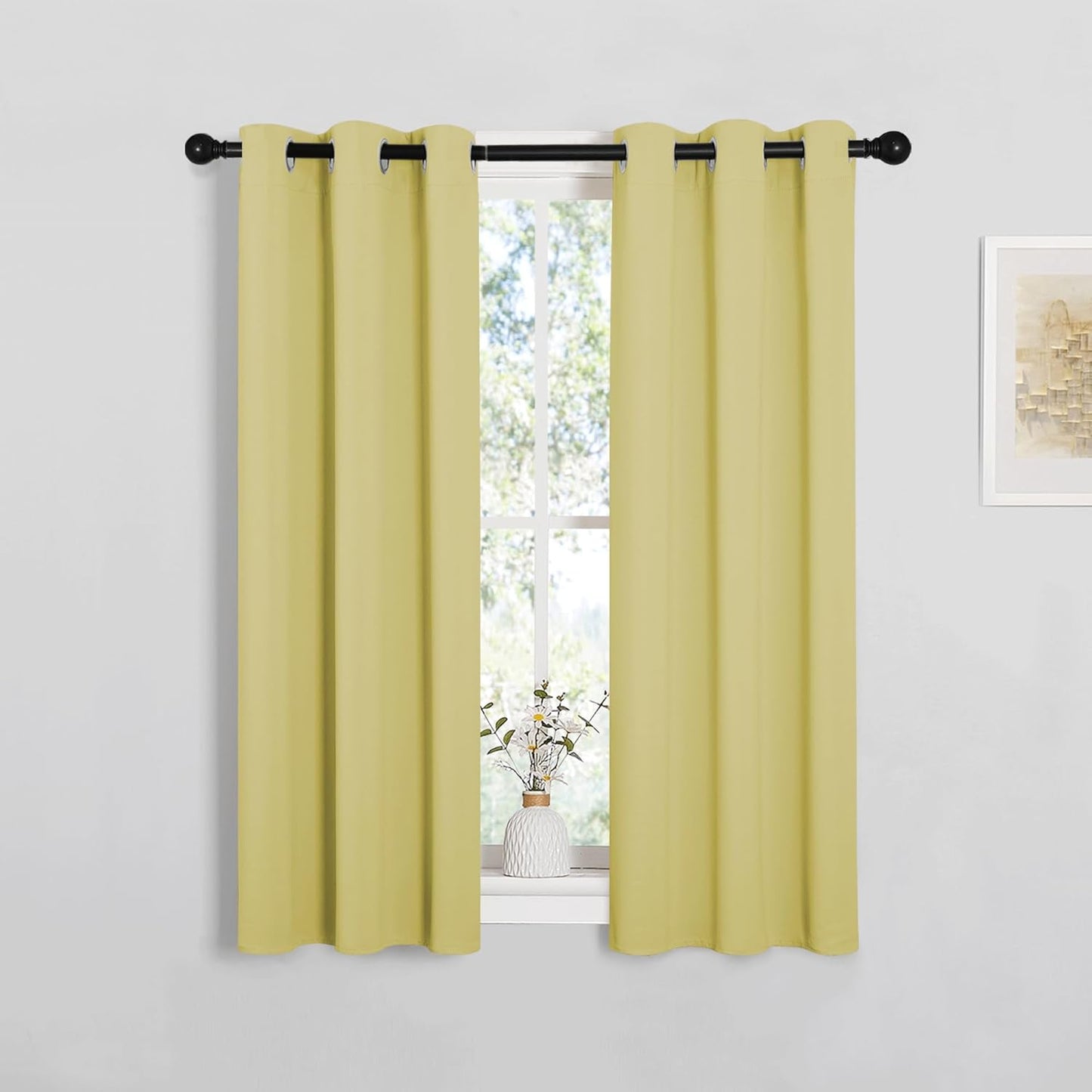 NICETOWN Blackout Curtains 42x63" Black