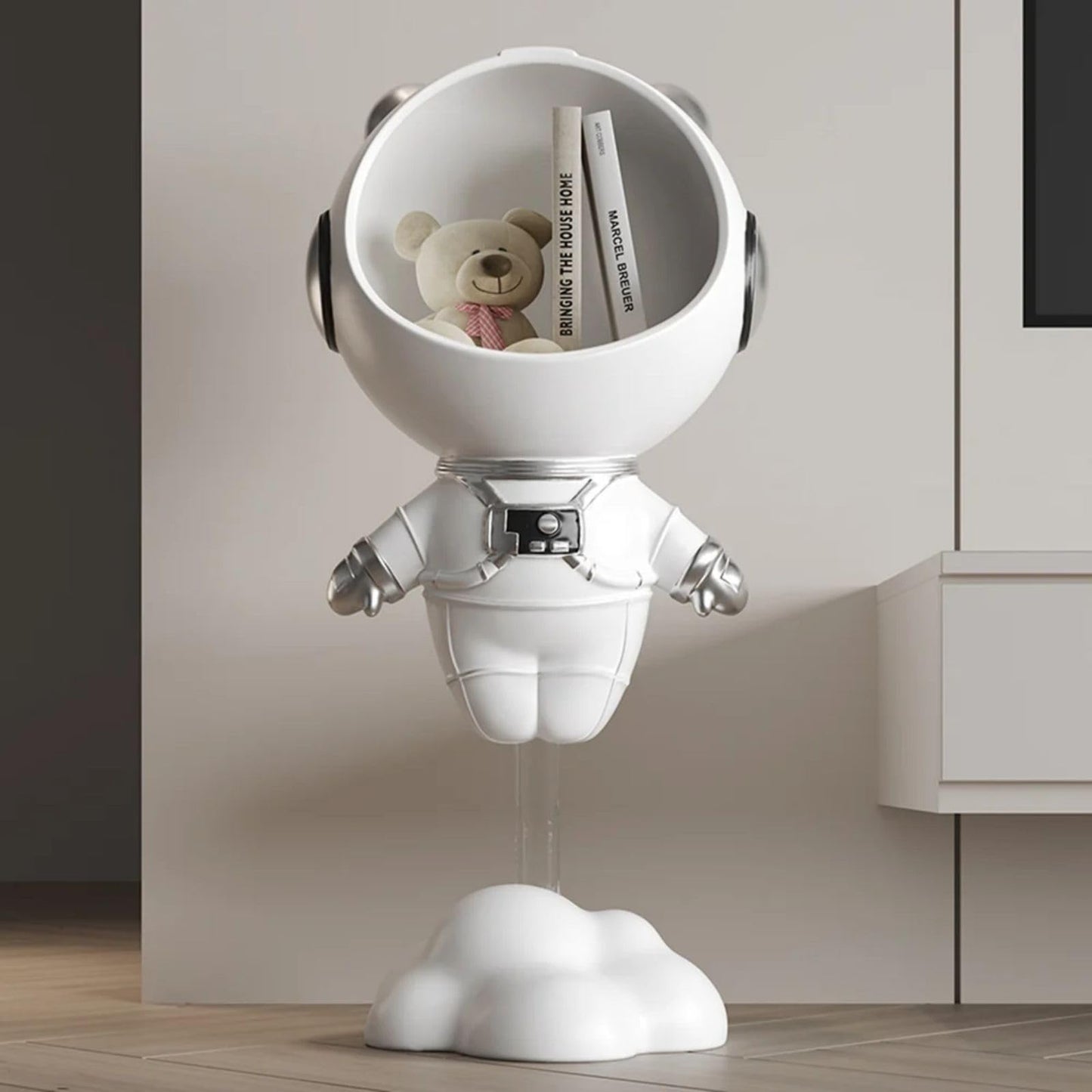 Gold Astronaut Floor Statue