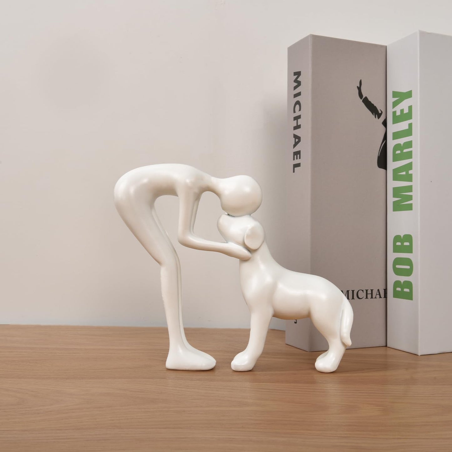 Dog & Man Sculpture, Sandstone