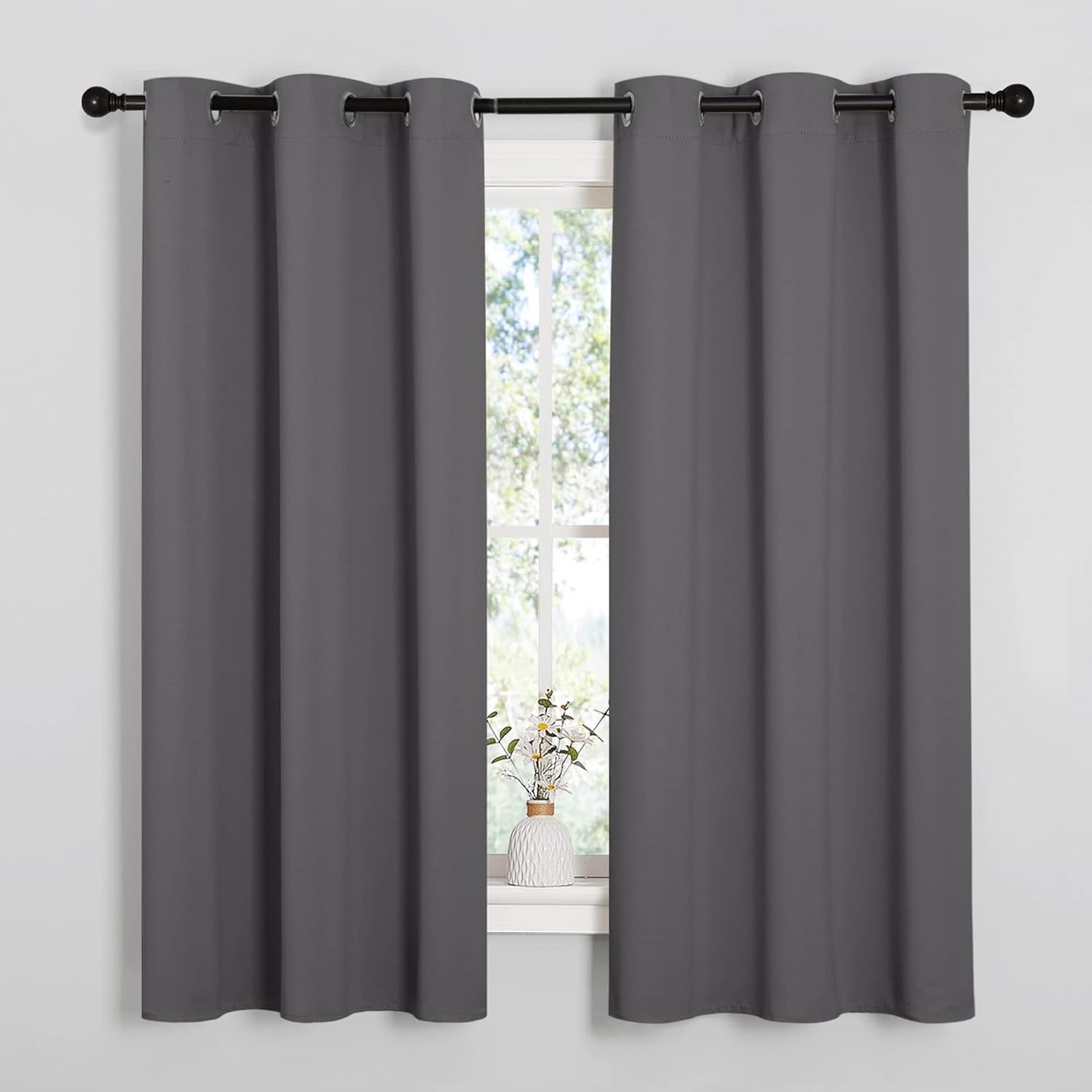 NICETOWN Blackout Curtains 42x63" Black