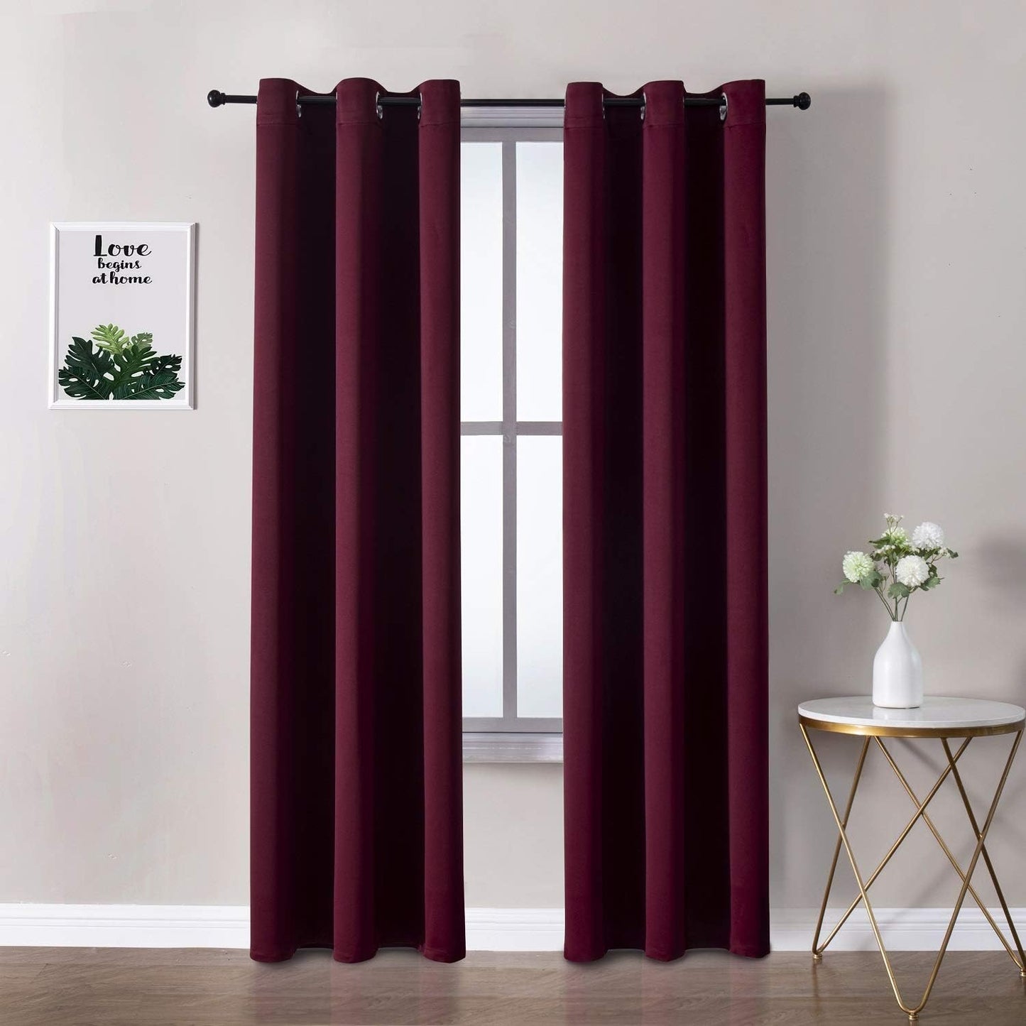 ChrisDowa Blackout Curtains 42x63" Grey, 2 Panels