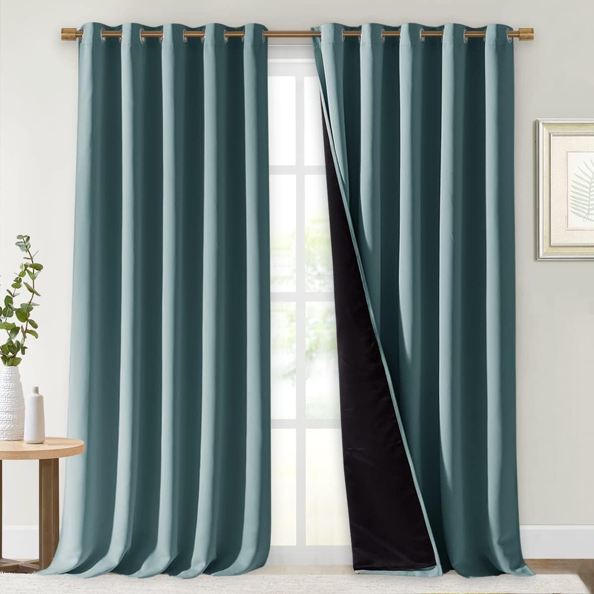 NICETOWN Grey Blackout Curtains 70x108, Set of 2