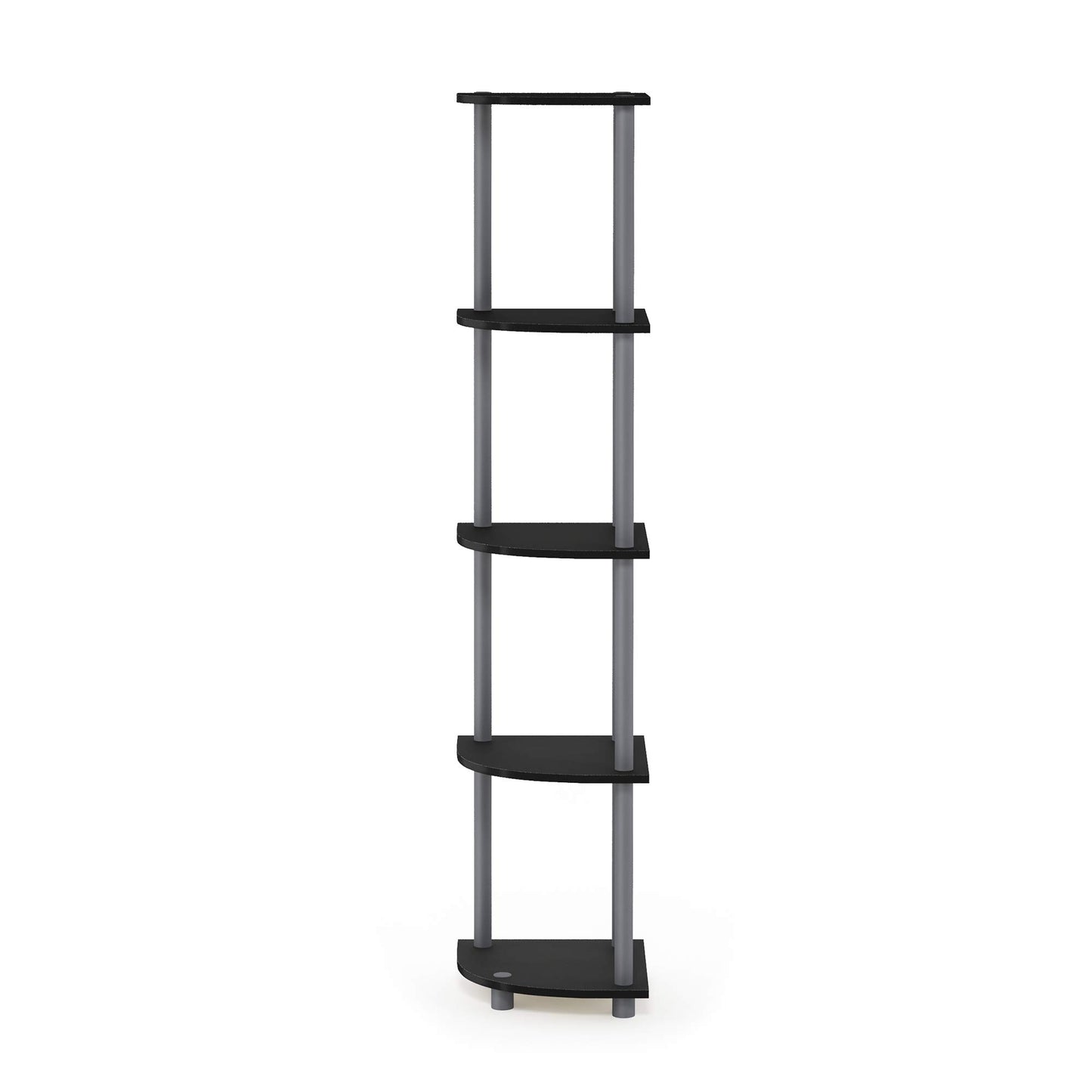 Furinno 5-Tier Corner Shelf, Espresso/Black