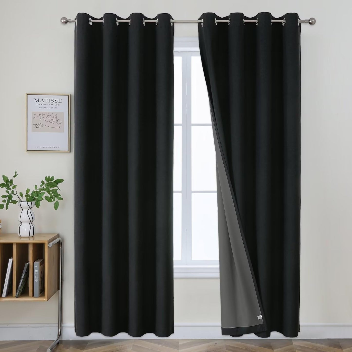 Joydeco Blackout Curtains 96", 2 Panels