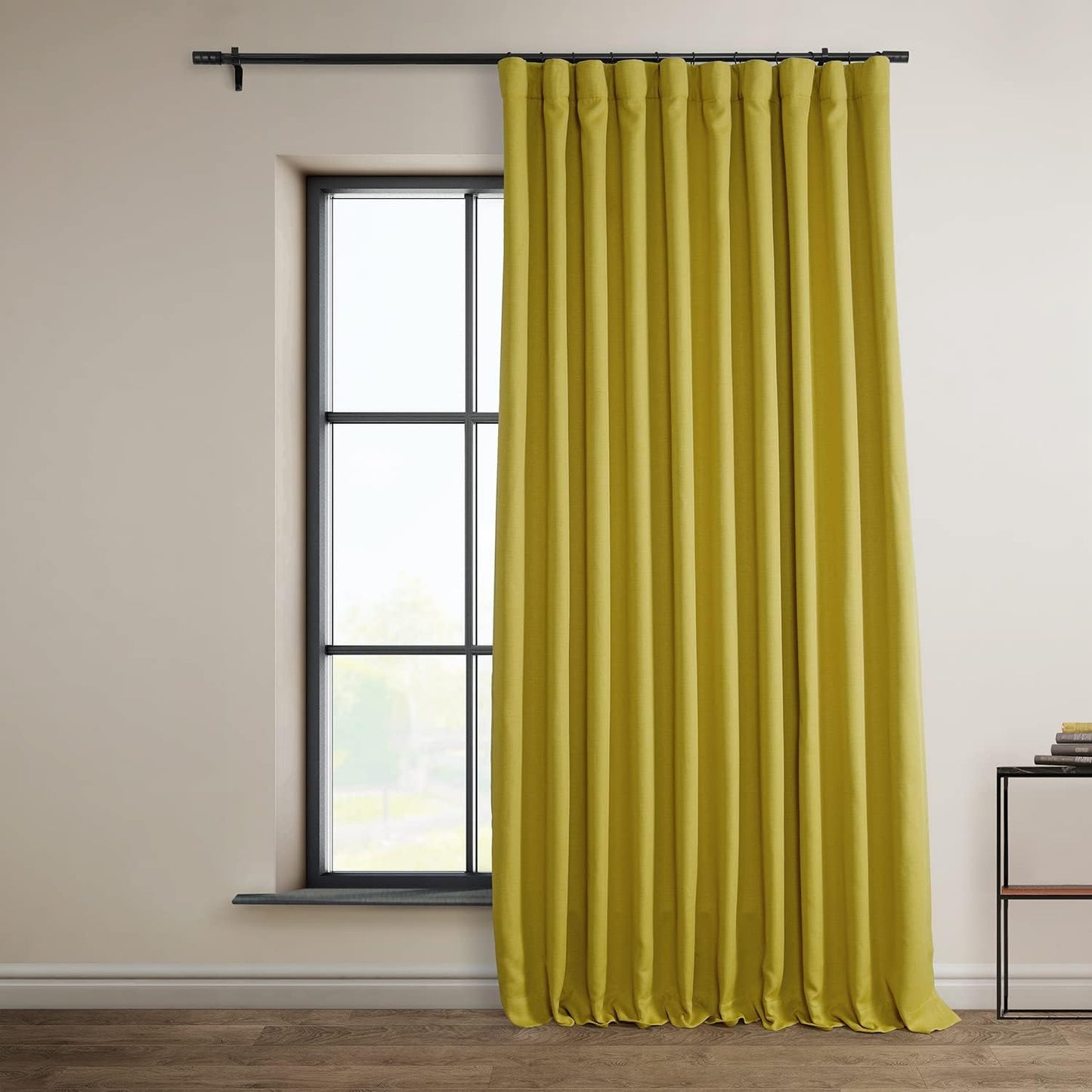 HPD Faux Linen Curtain 100x96" Birch, 1 Panel