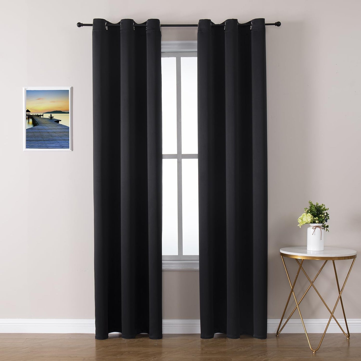 ChrisDowa Blackout Curtains 42x63" Grey, 2 Panels