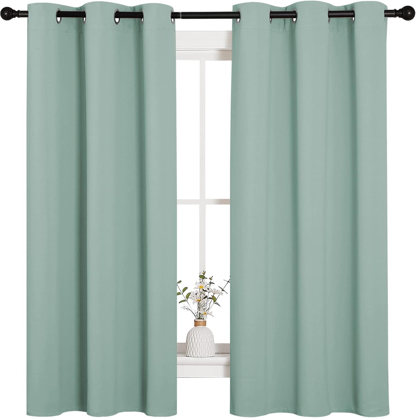 NICETOWN Blackout Curtains 42x63" Black