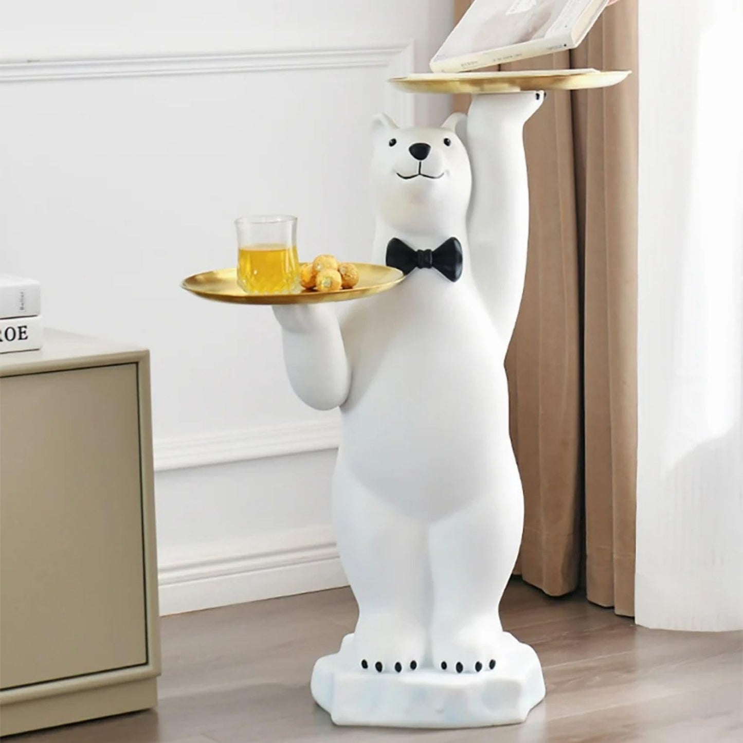 Homary Gold Leopard Side Table