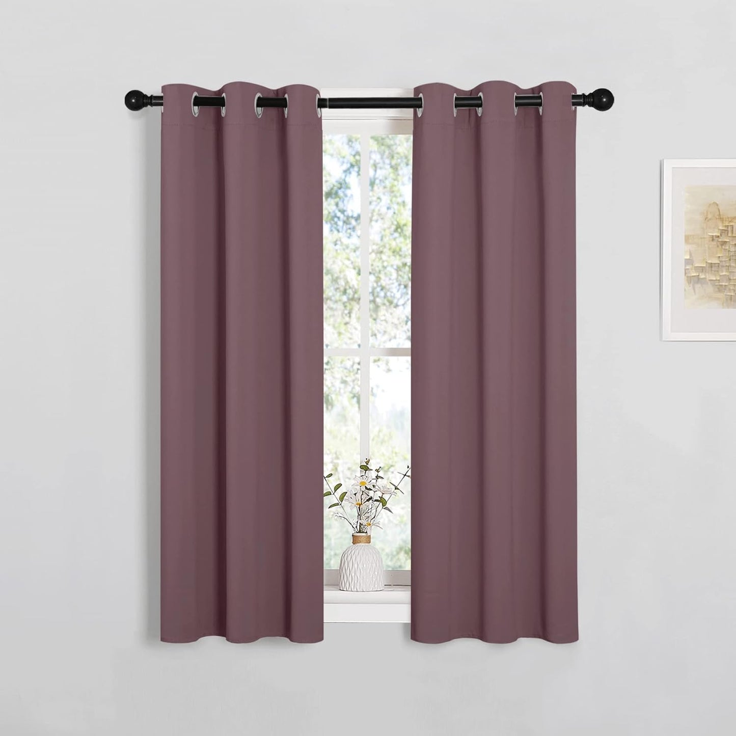 NICETOWN Blackout Curtains 42x63" Black