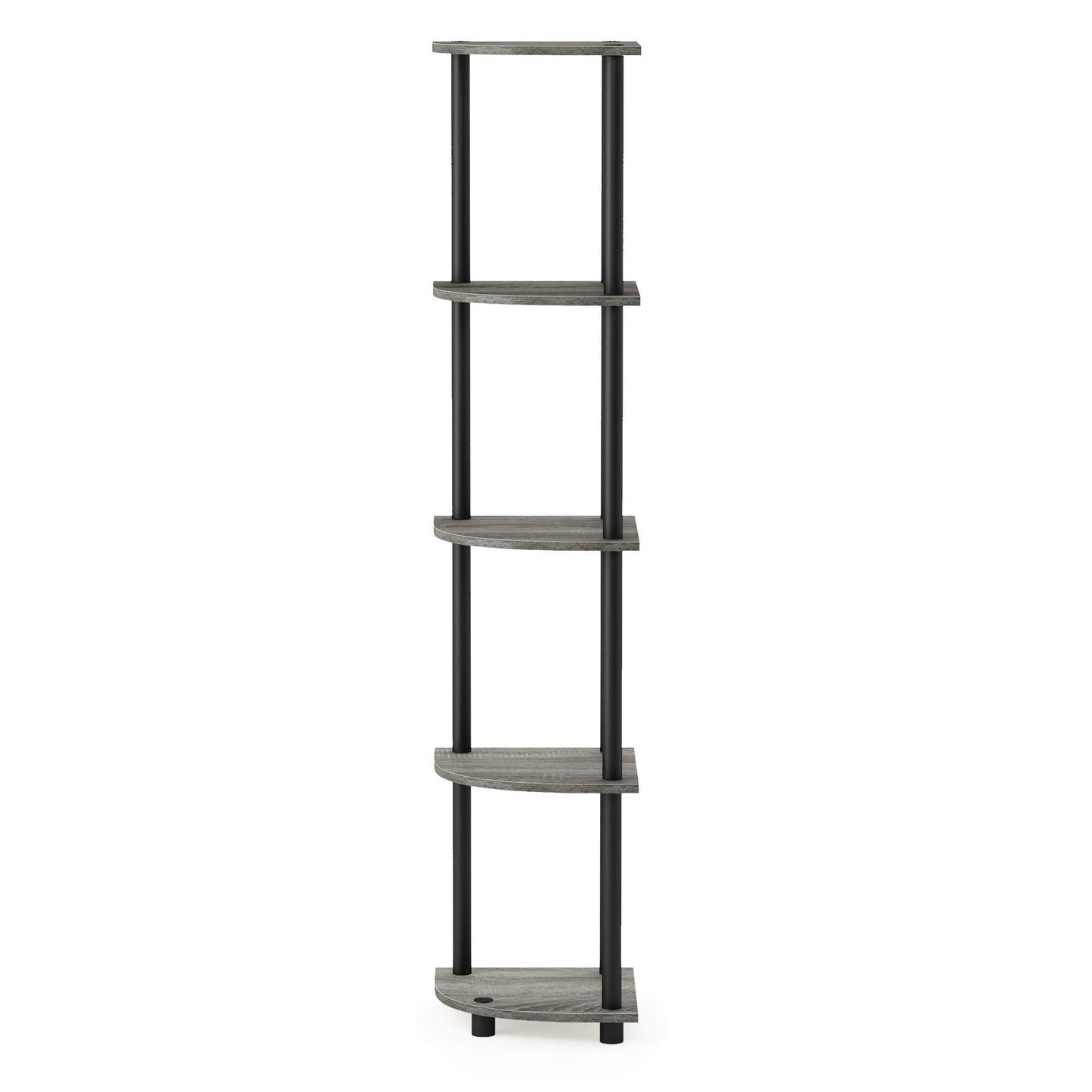 Furinno 5-Tier Corner Shelf, Espresso/Black