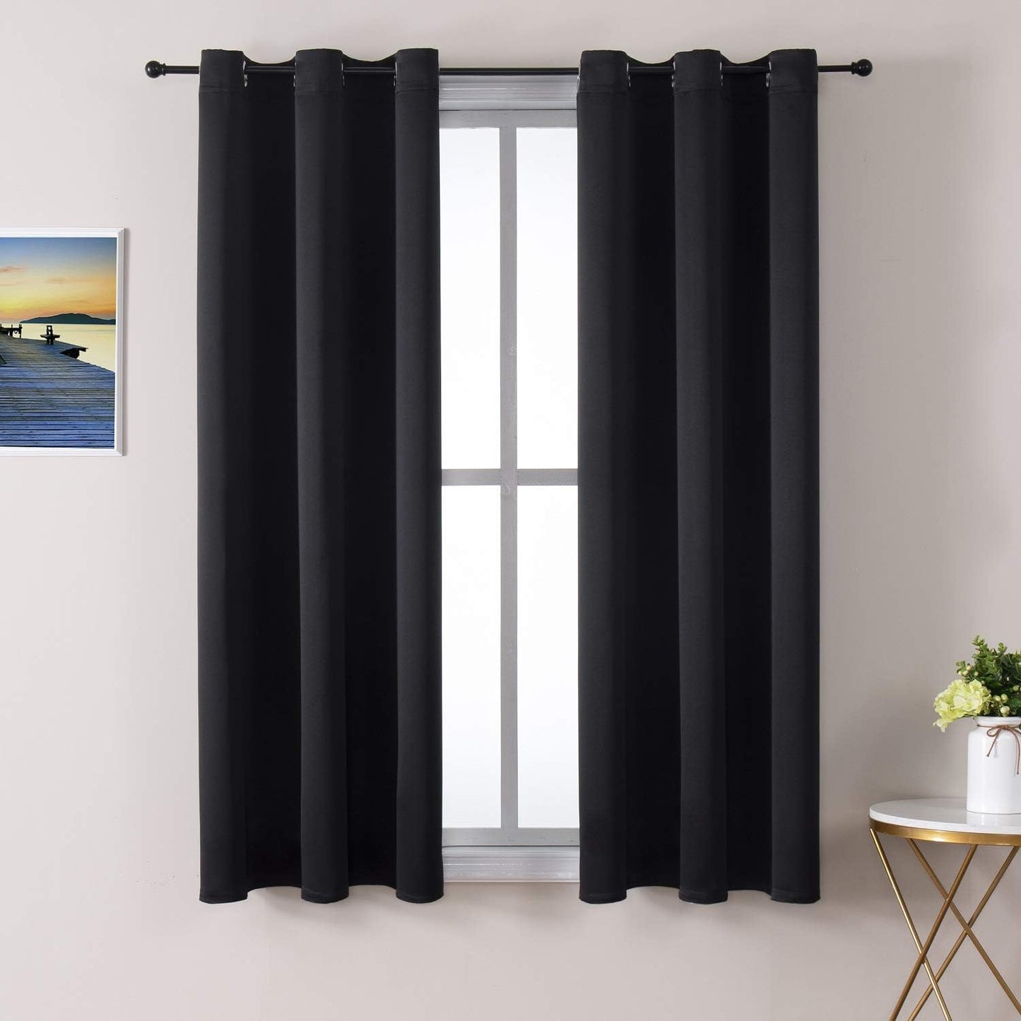 ChrisDowa Blackout Curtains 42x63" Grey, 2 Panels