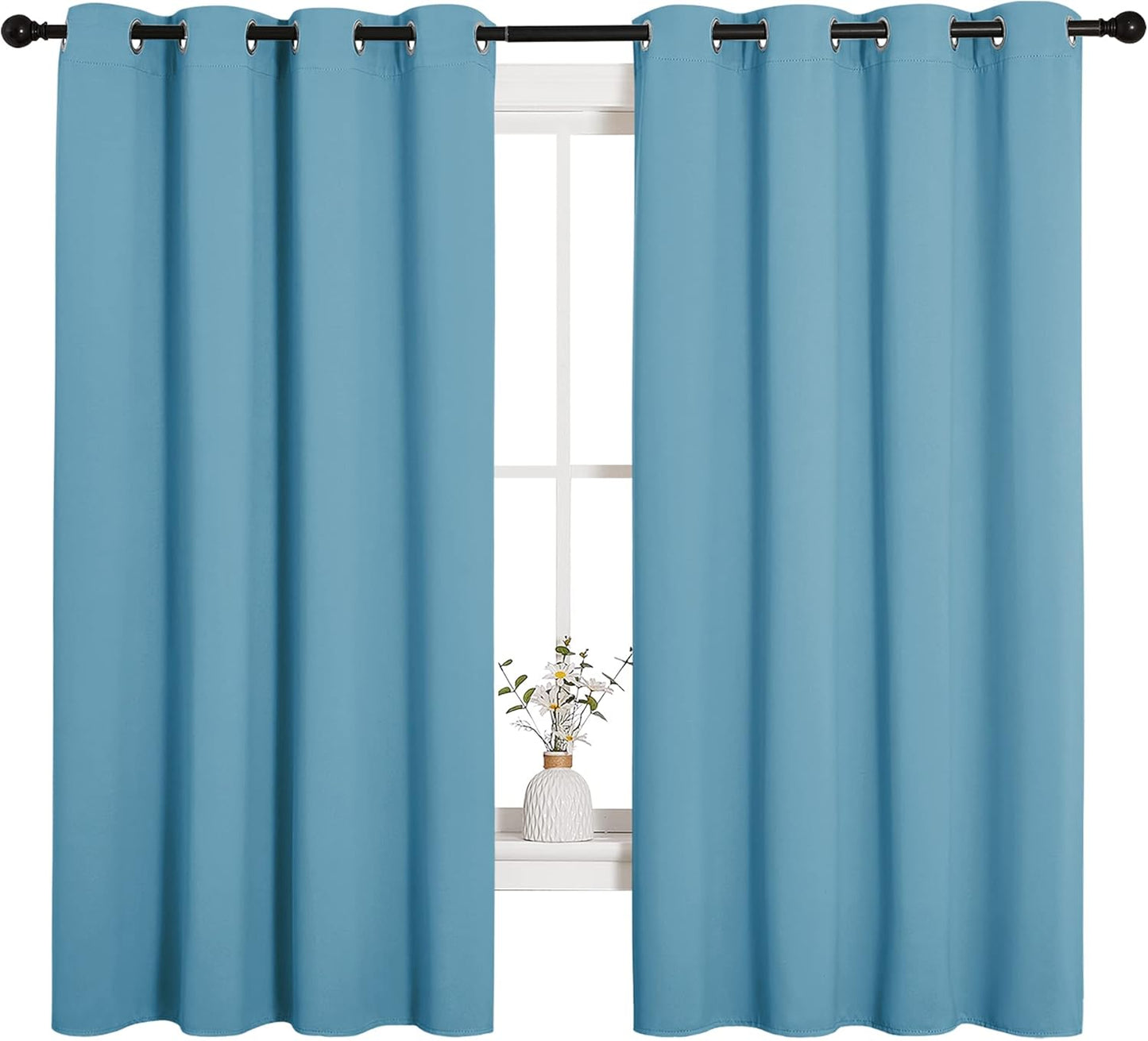 NICETOWN Blackout Curtains 42x63" Black