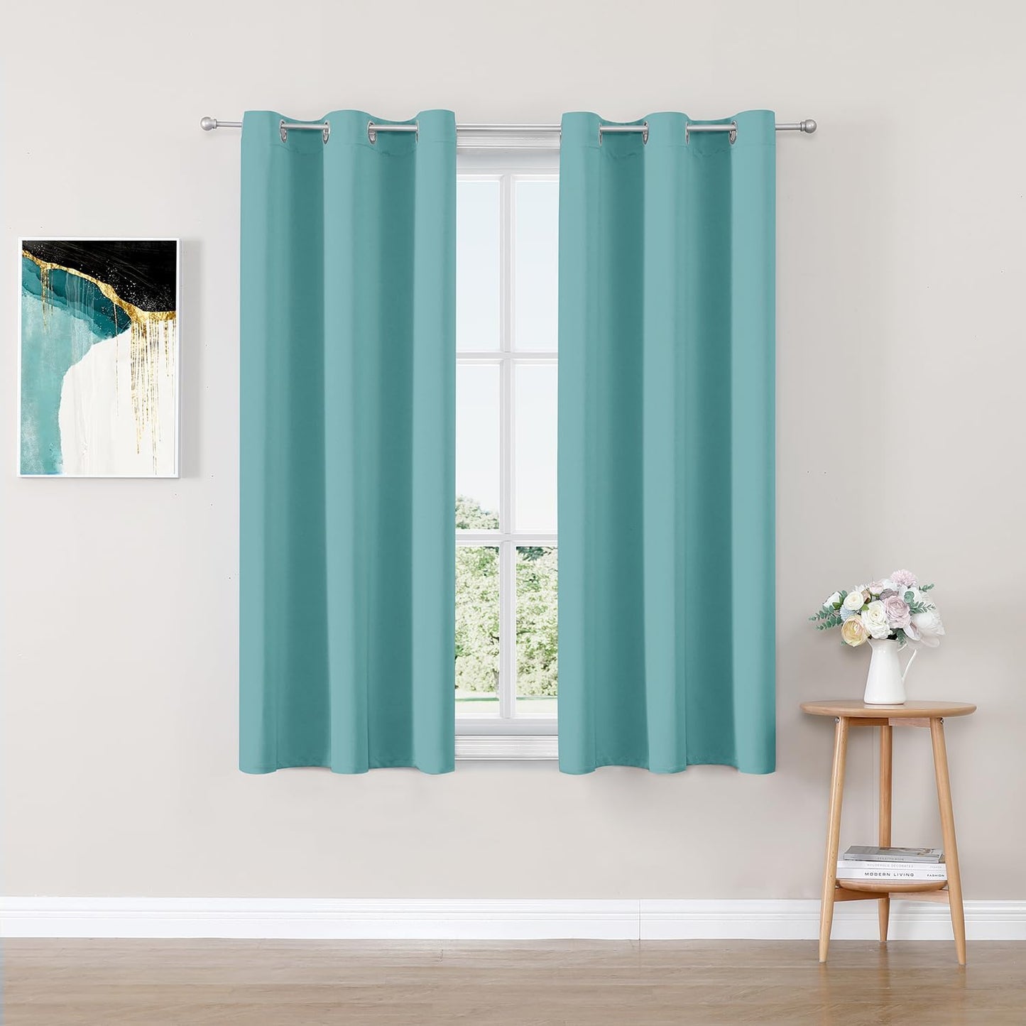 ChrisDowa Blackout Curtains 42x63" Grey, 2 Panels