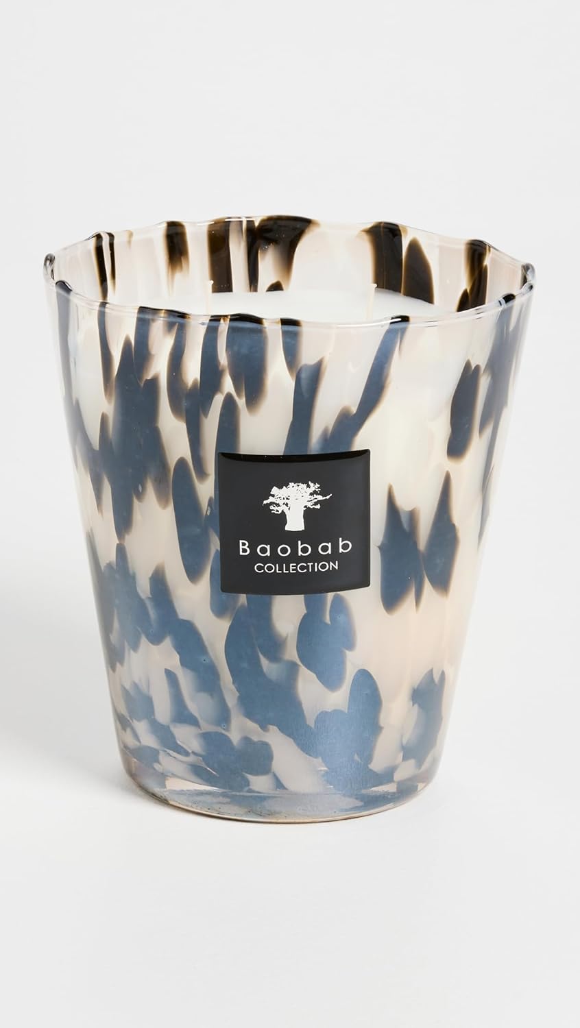 BAOBAB Women's Black Pearls Candle, 16cm, 16x10x16 cm