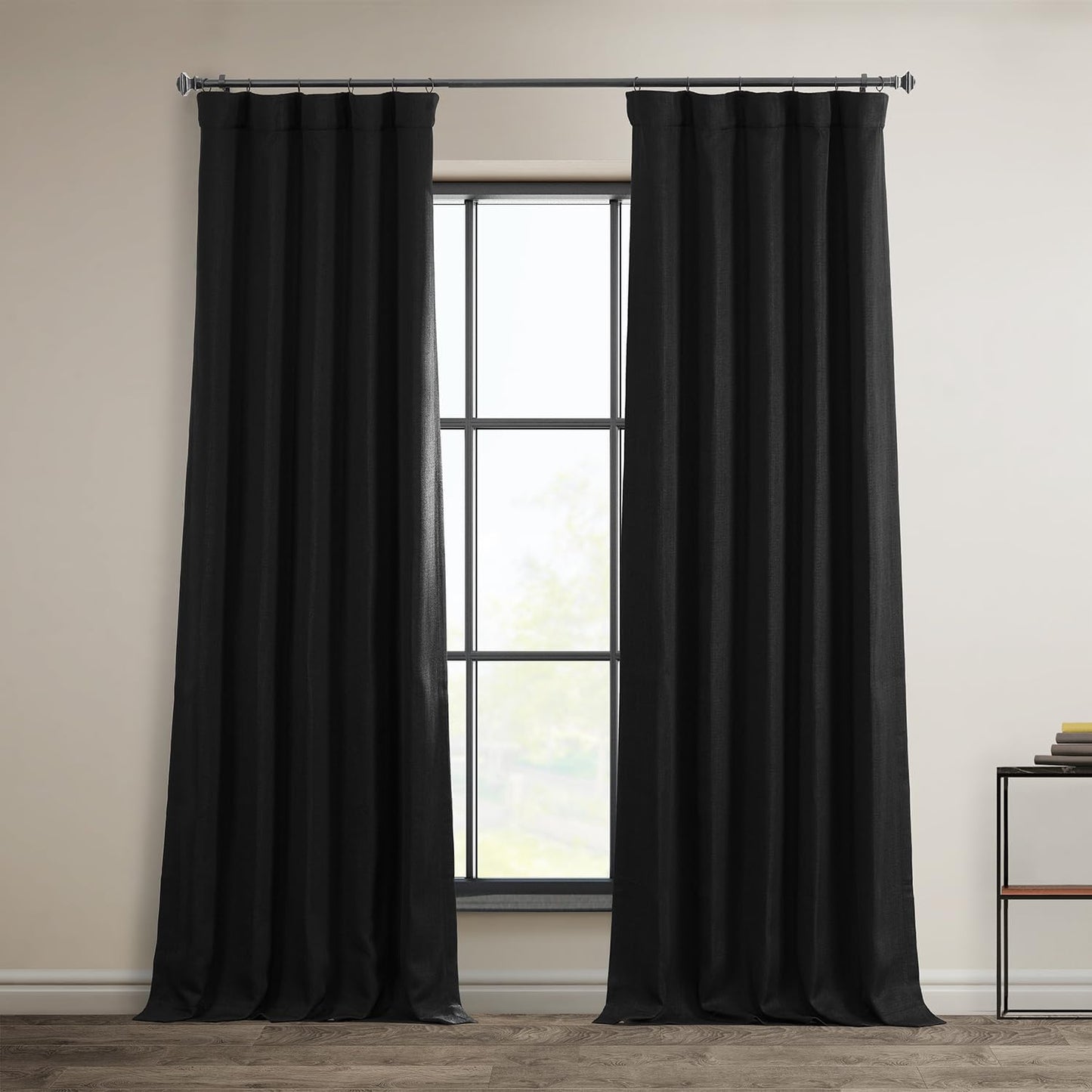 HPD Faux Linen Curtain 100x96" Birch, 1 Panel