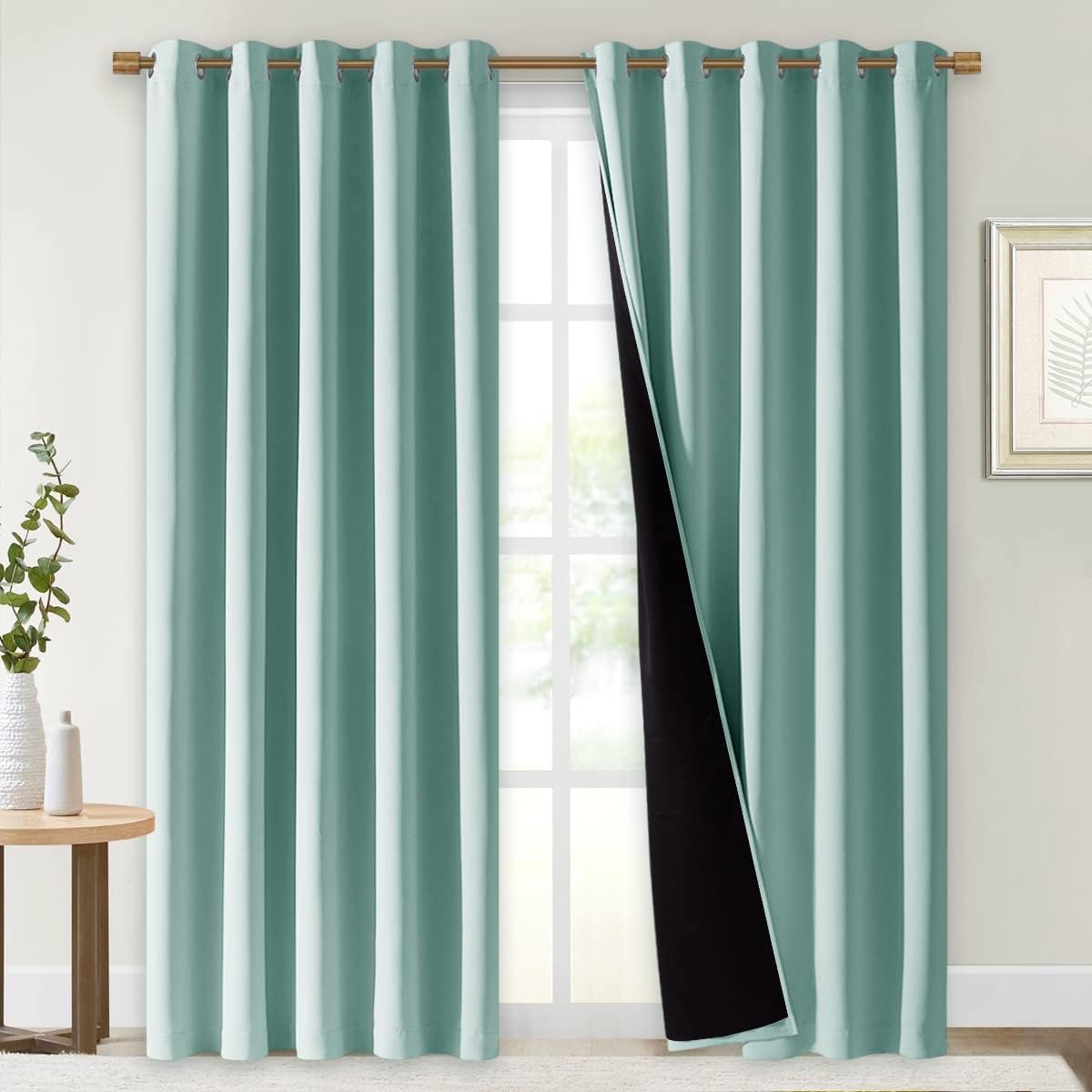 NICETOWN Grey Blackout Curtains 70x108, Set of 2