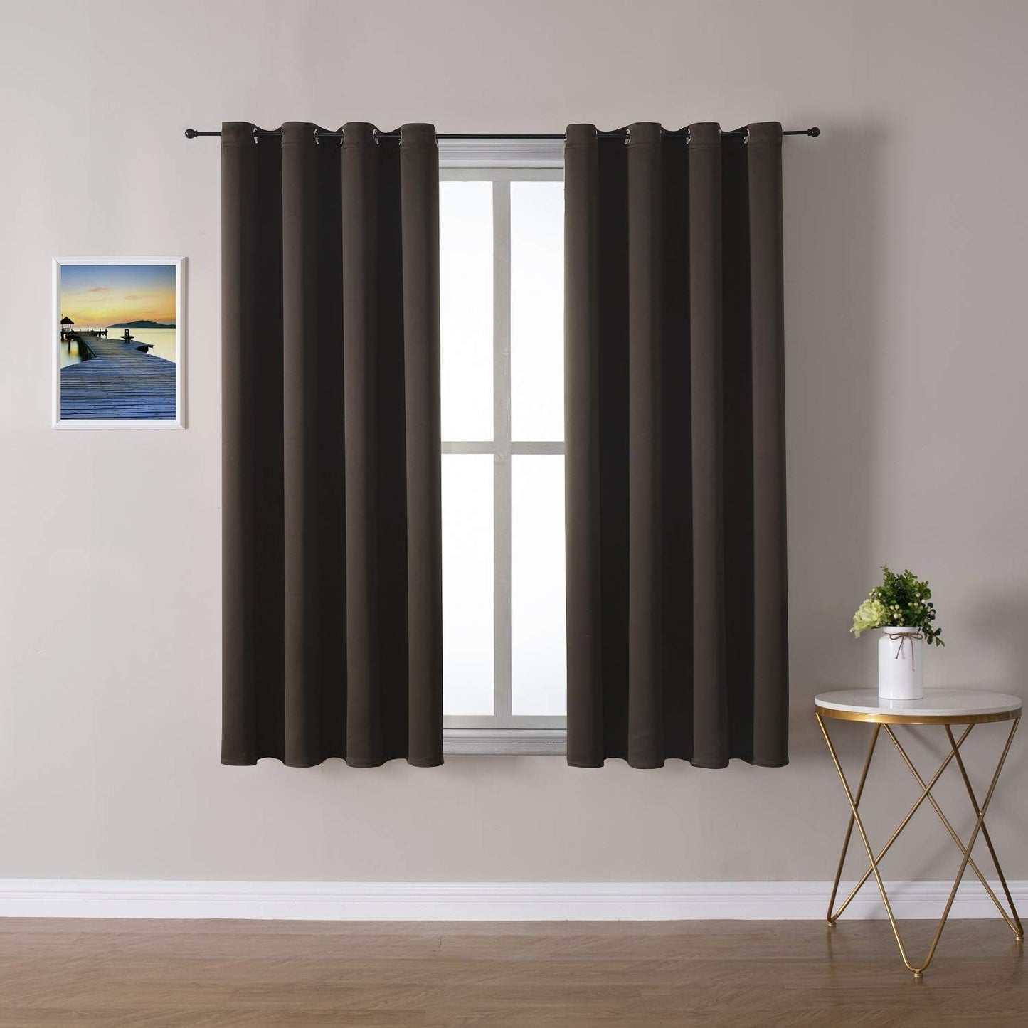 ChrisDowa Blackout Curtains 42x63" Grey, 2 Panels