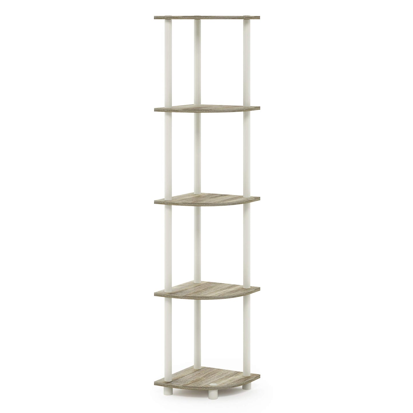 Furinno 5-Tier Corner Shelf, Espresso/Black