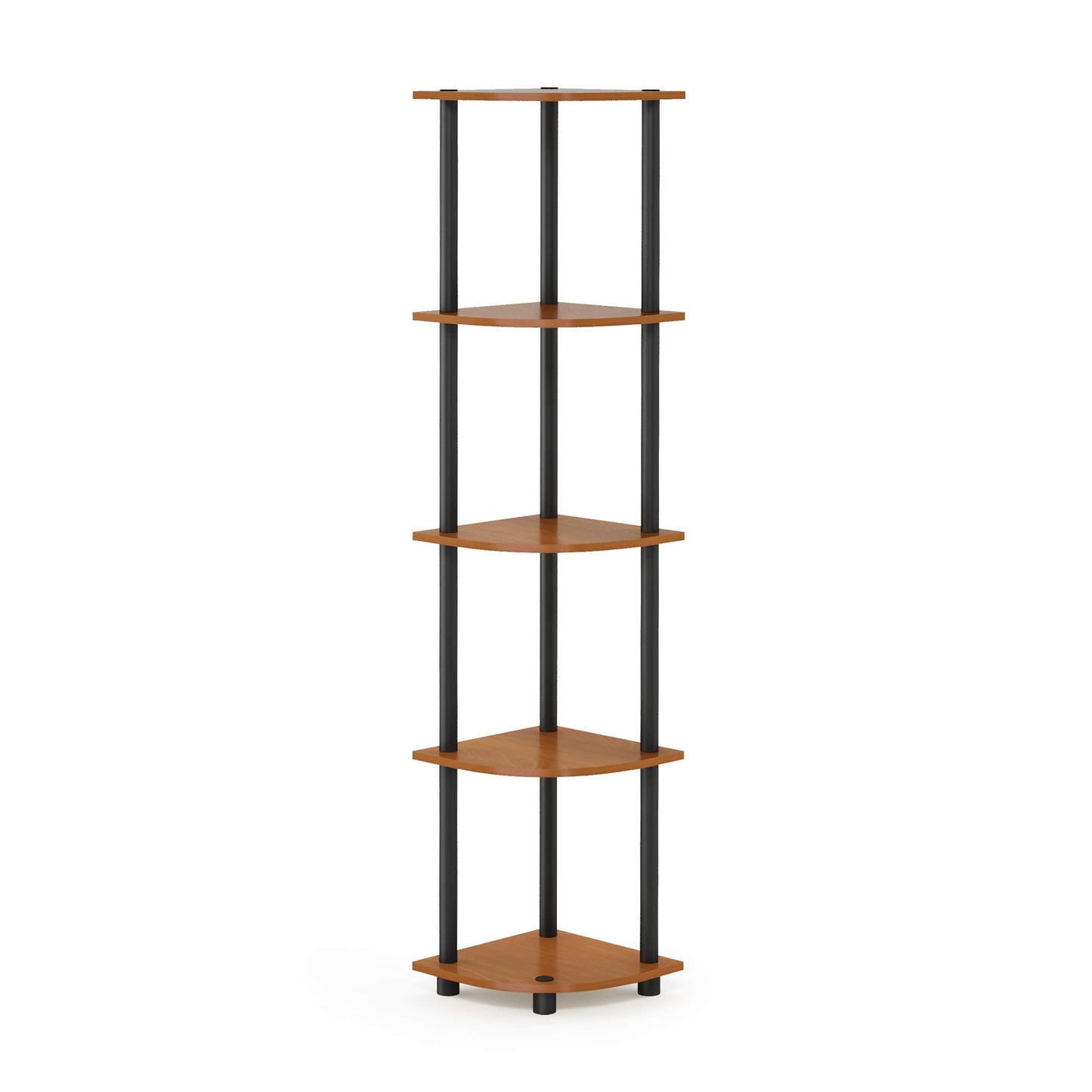 Furinno 5-Tier Corner Shelf, Espresso/Black