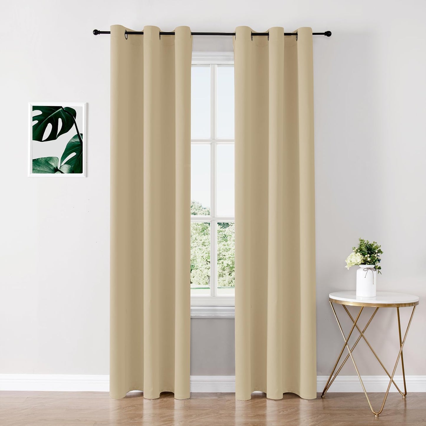 ChrisDowa Blackout Curtains 42x63" Grey, 2 Panels