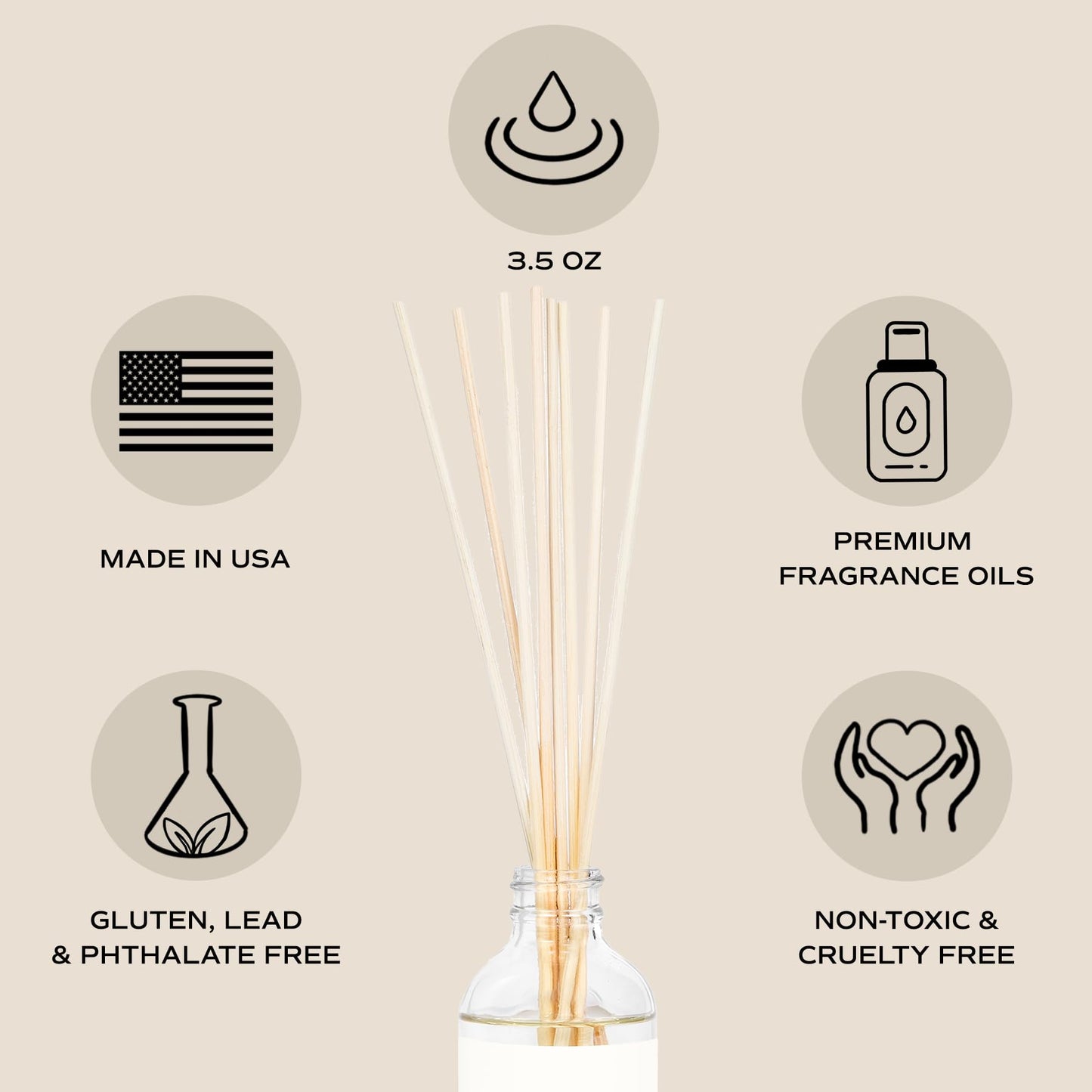 Sweet Water Decor Cashmere Vanilla Reed Diffuser – 3.5oz