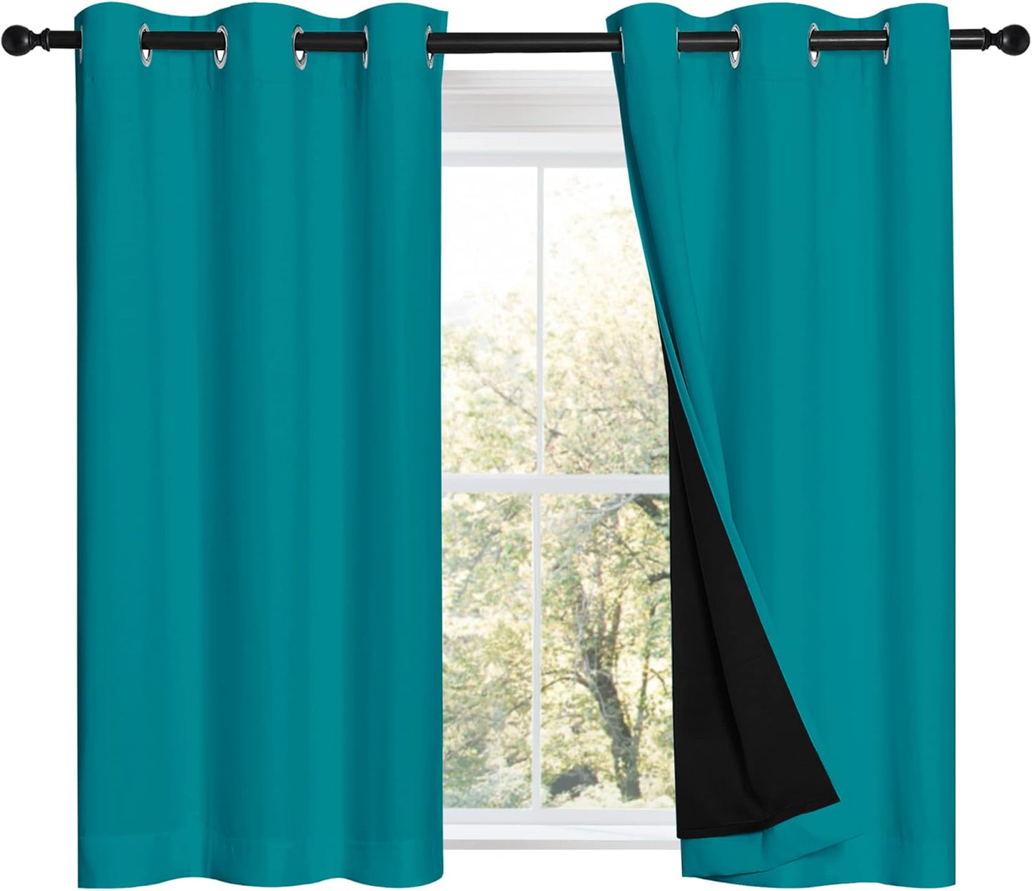 NICETOWN Grey Blackout Curtains 70x108, Set of 2
