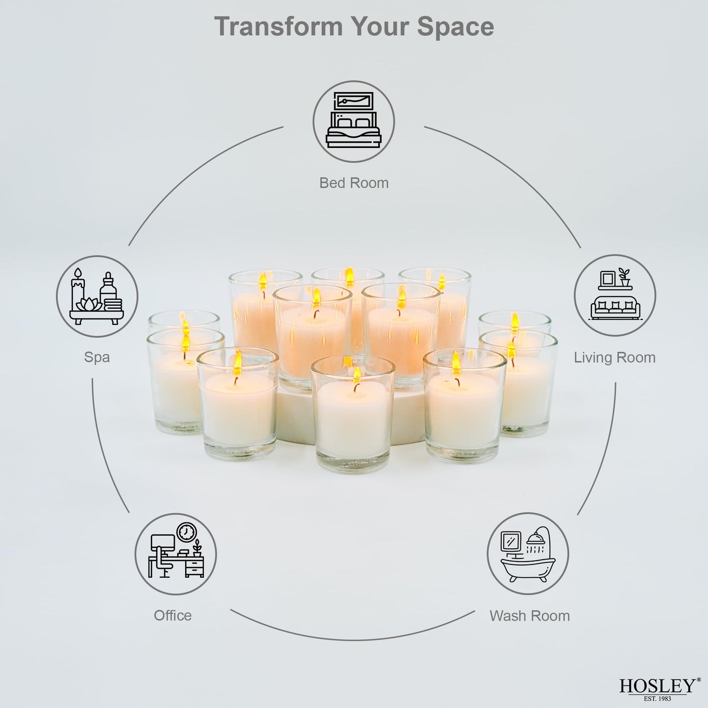 Hosley 240 Ivory Votive Candles