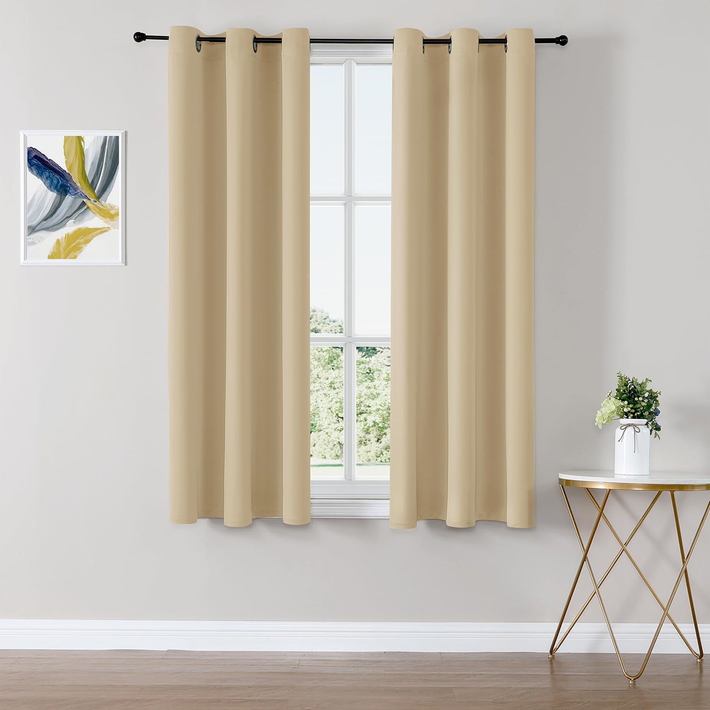 ChrisDowa Blackout Curtains 42x63" Grey, 2 Panels