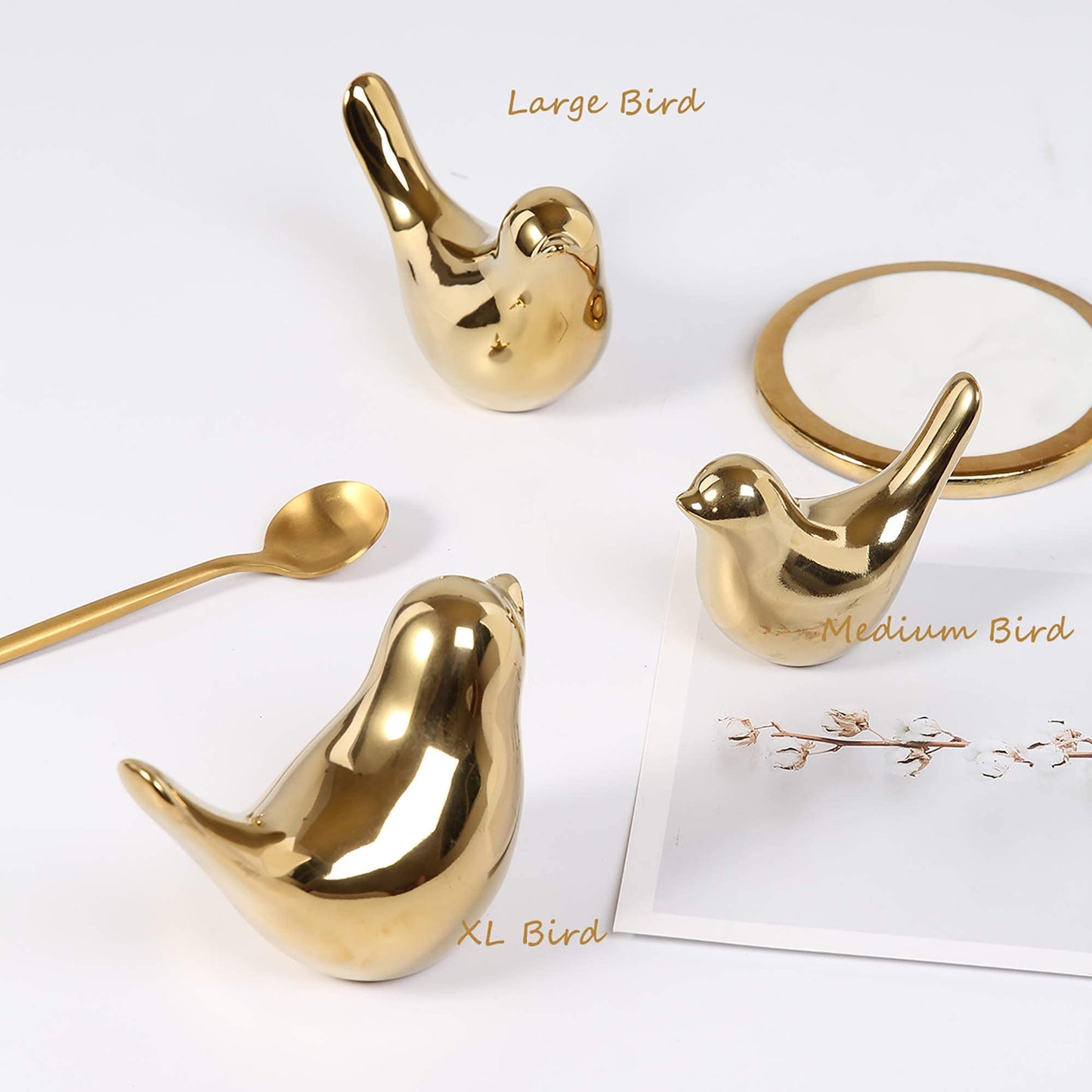 FANTESTICRYAN Gold Bird Statues