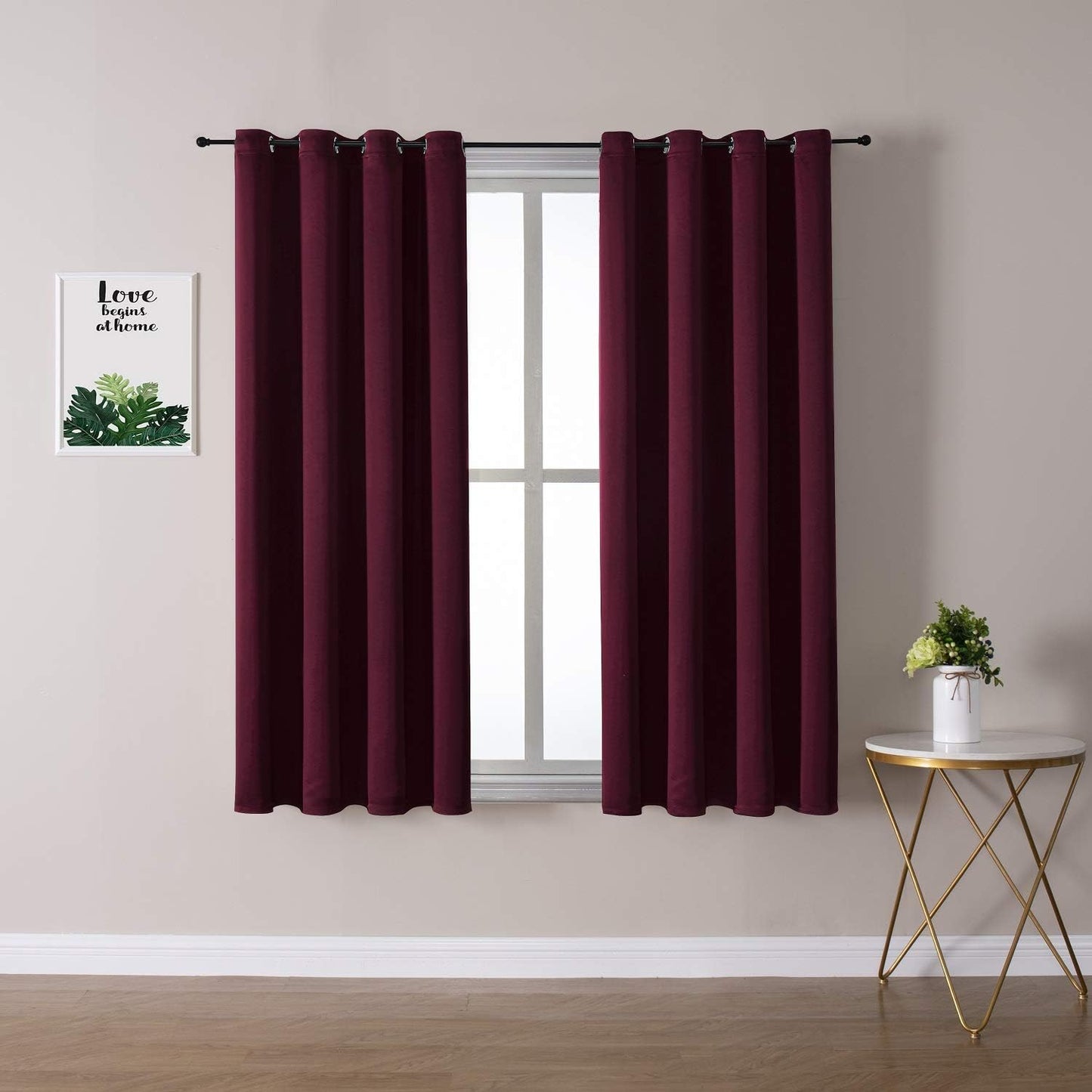 ChrisDowa Blackout Curtains 42x63" Grey, 2 Panels