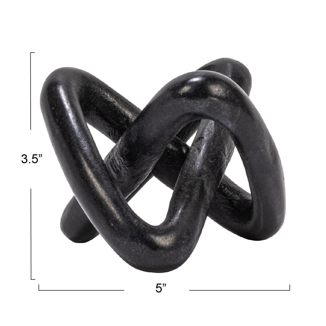 Creative Co-Op Modern Decorative Marble Link Knot, Beige