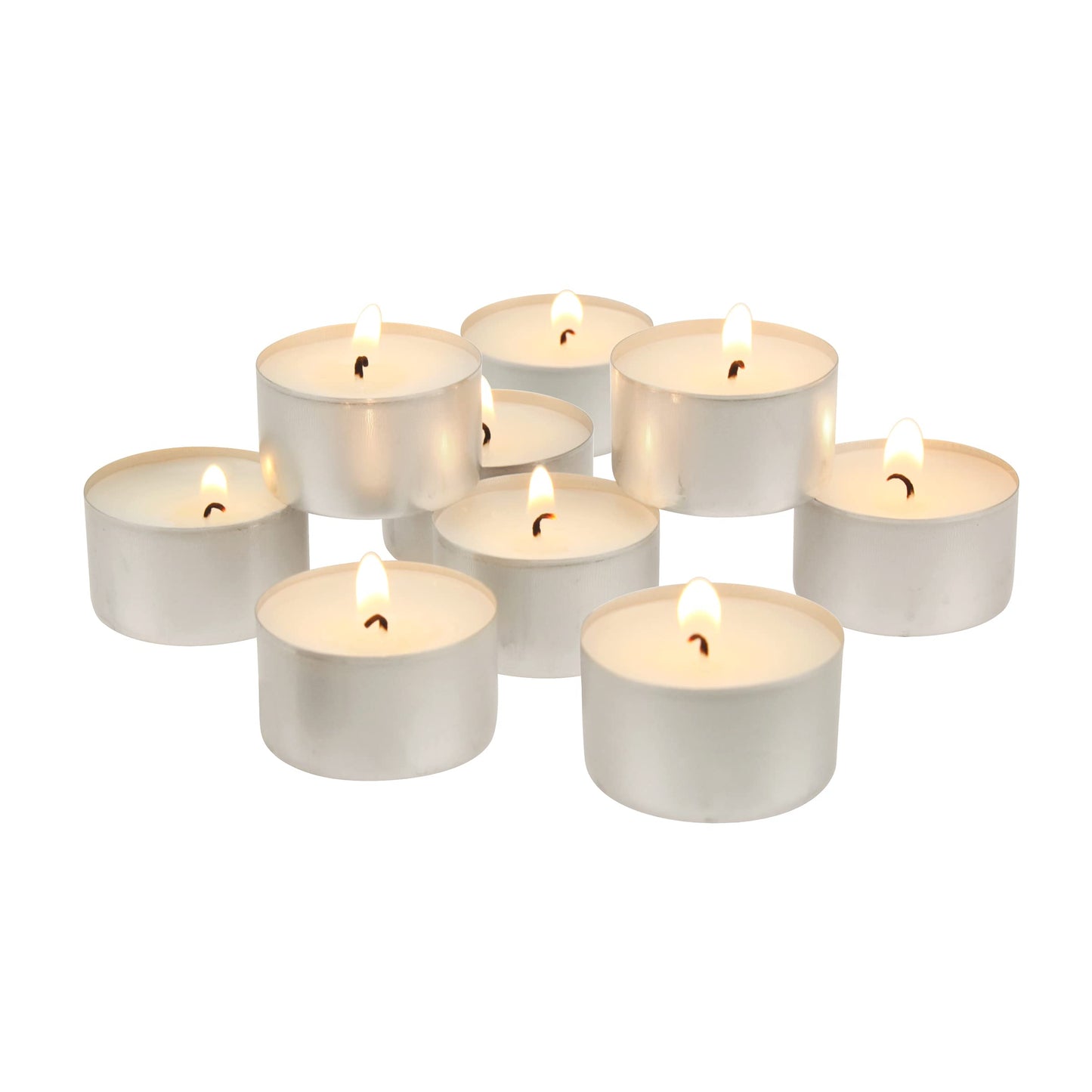 Stonebriar Unscented Long Burning White Tealight Candles