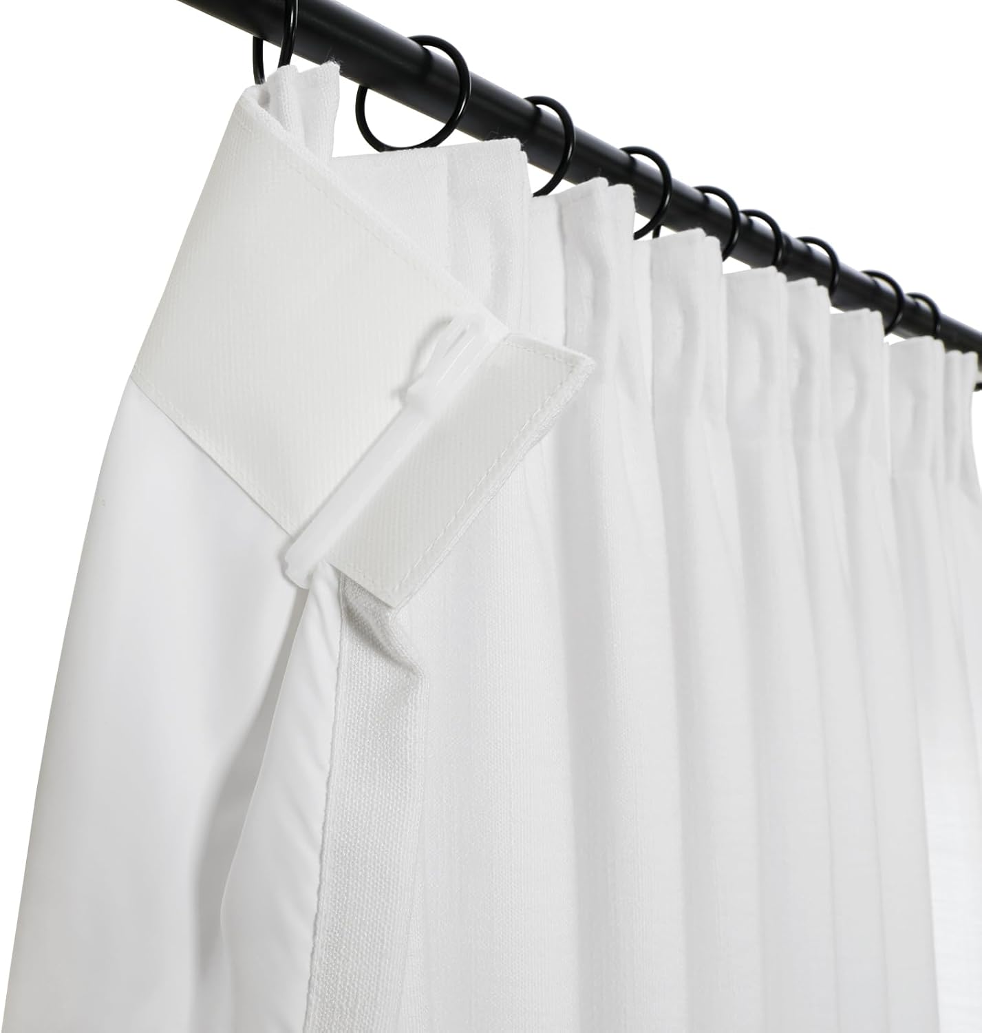 Pinch Pleat Blackout Curtain – 102" Snow White