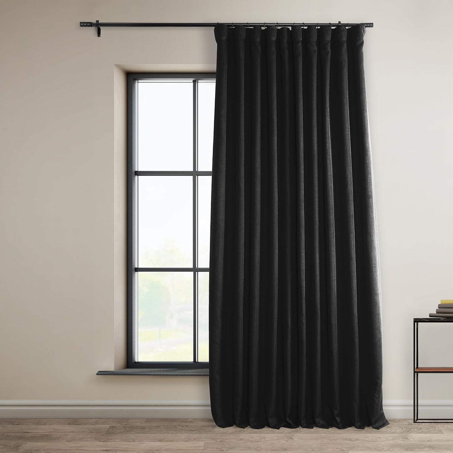 HPD Faux Linen Curtain 100x96" Birch, 1 Panel