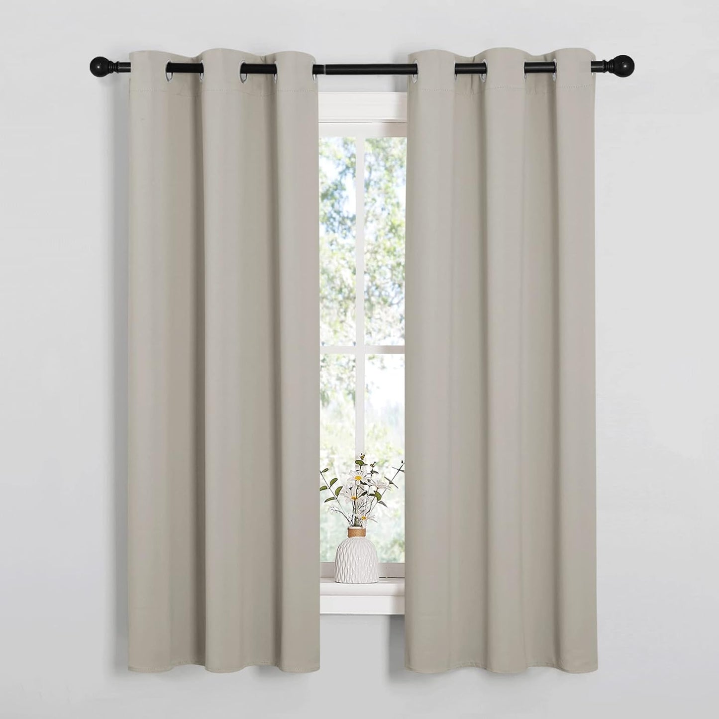 NICETOWN Blackout Curtains 42x63" Black
