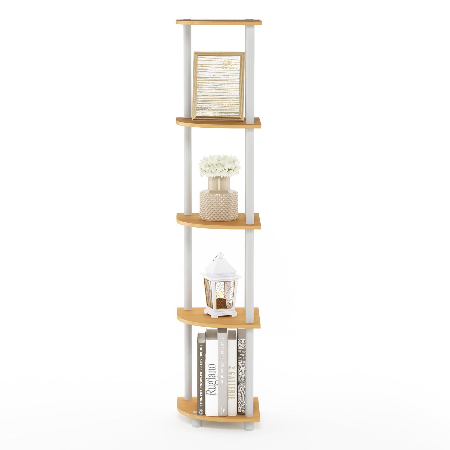 Furinno 5-Tier Corner Shelf, Espresso/Black