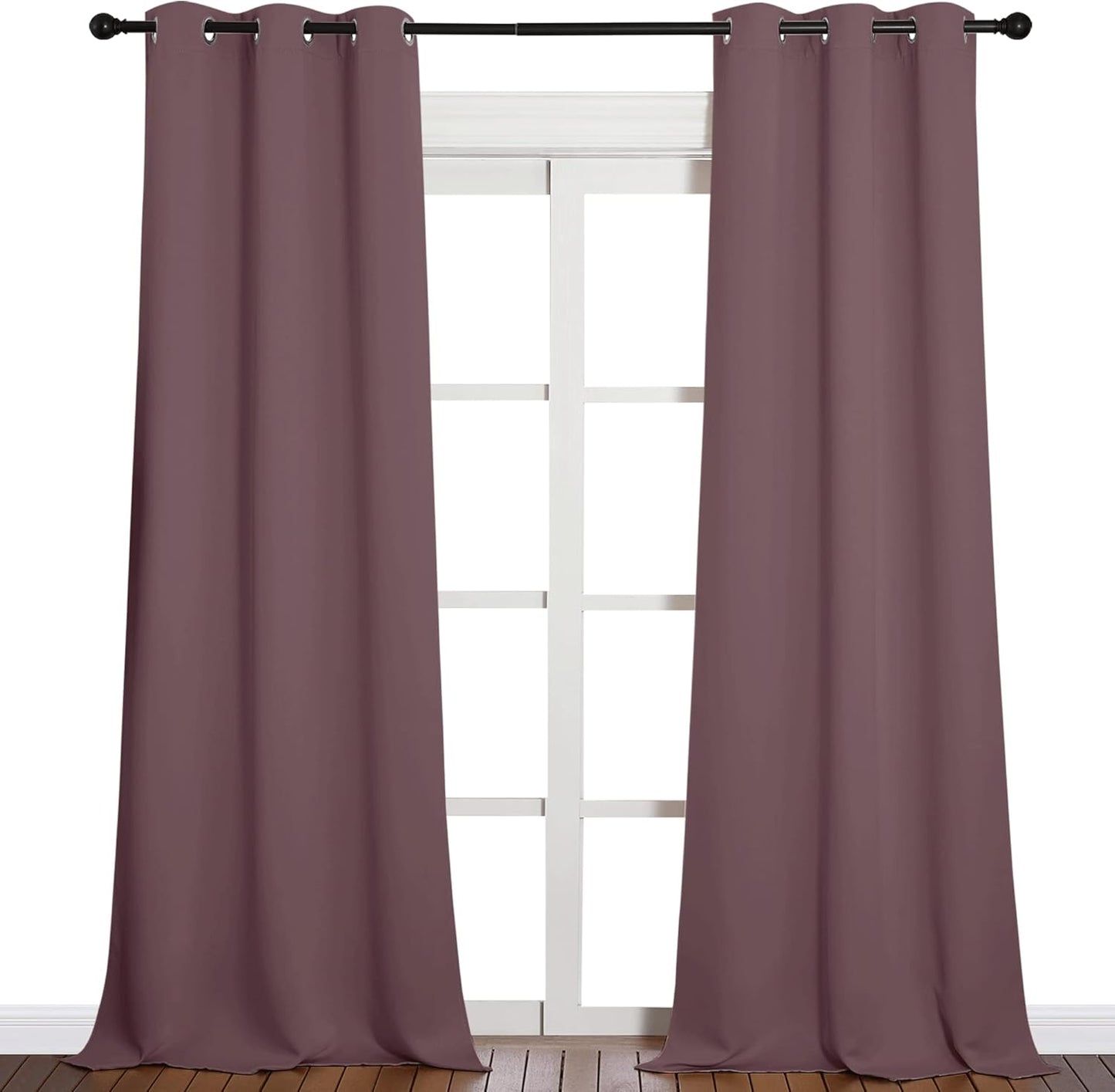 NICETOWN Blackout Curtains 42x63" Black