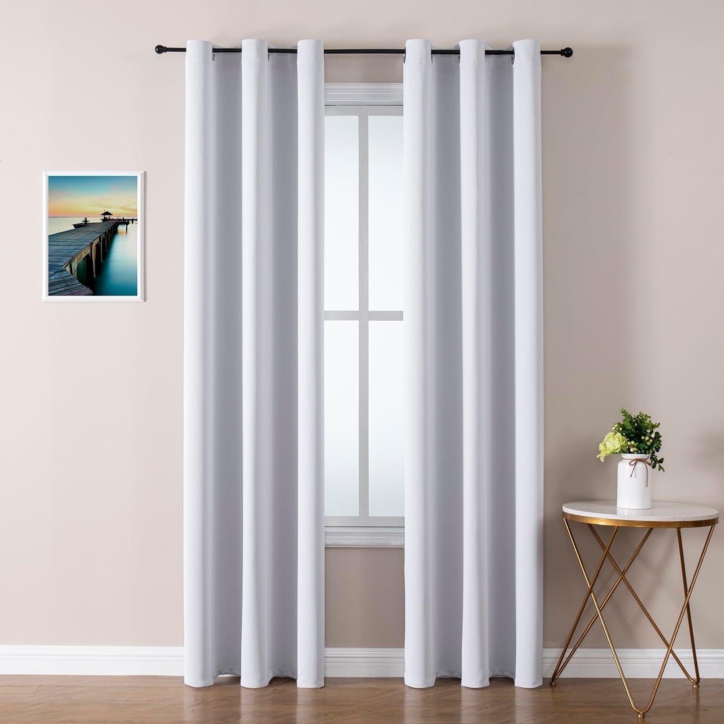 ChrisDowa Blackout Curtains 42x63" Grey, 2 Panels